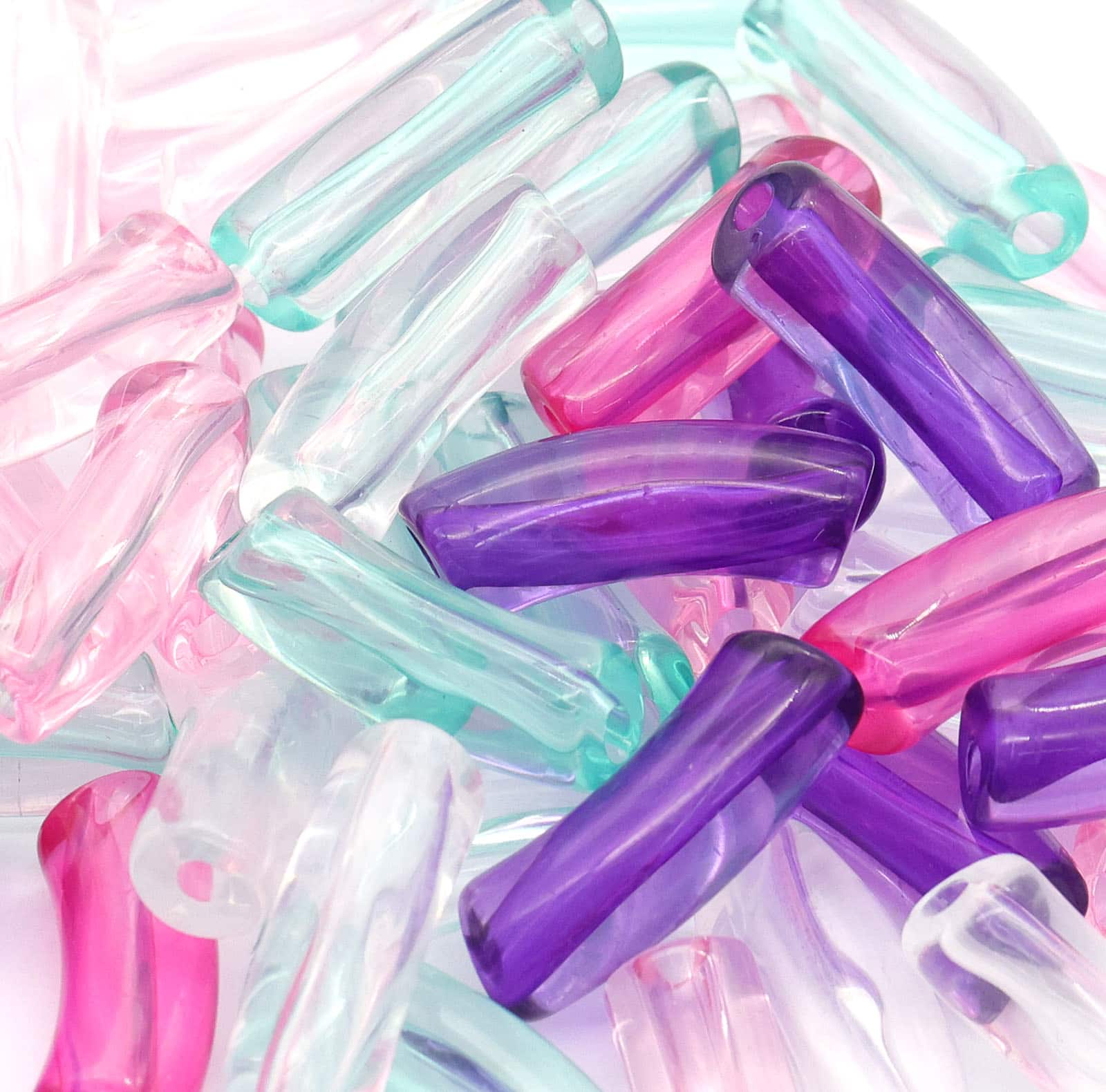 Transparent Plastic Tube Beads by Creatology&#x2122;