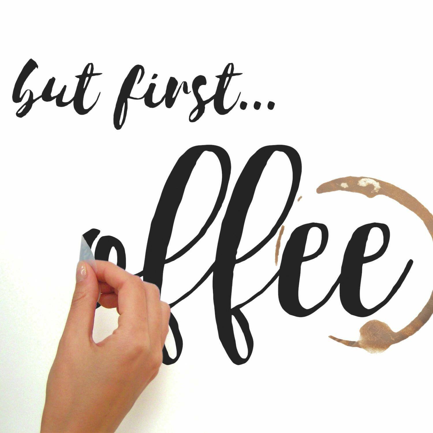 RoomMates But First Coffee Peel & Stick Wall Decals