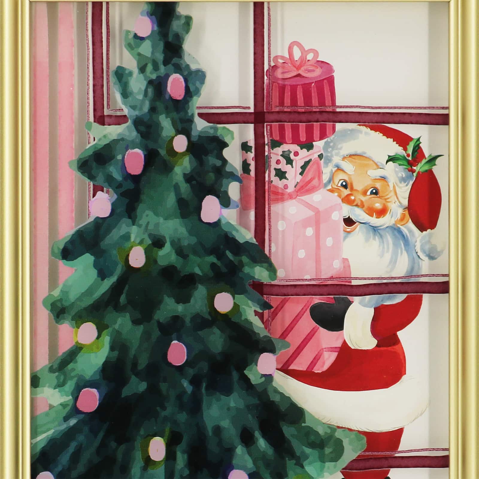 Santa in Window Framed Wall Art by Ashland&#xAE;