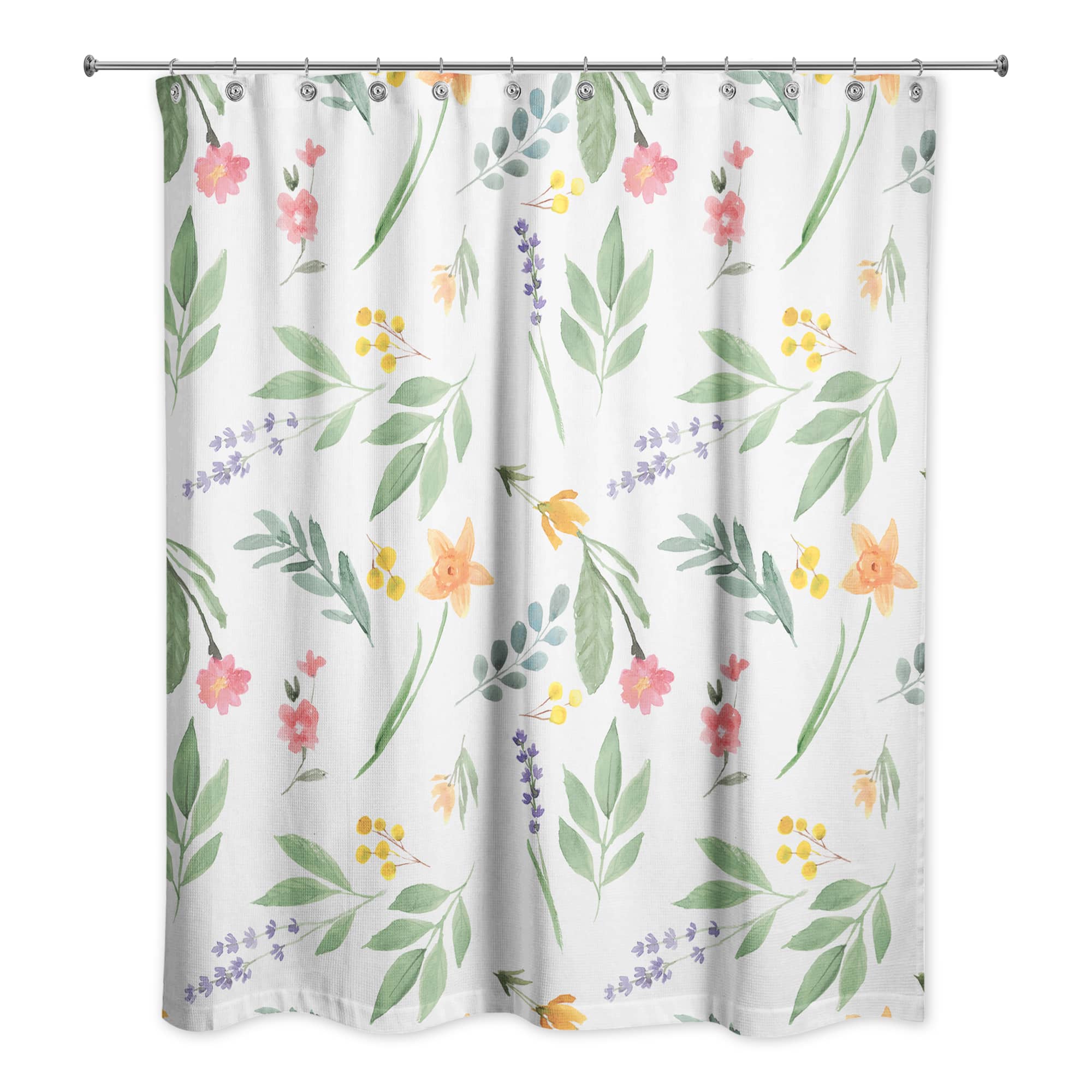 Spring Flower Bunches 71&#x22; x 74&#x22; Shower Curtain