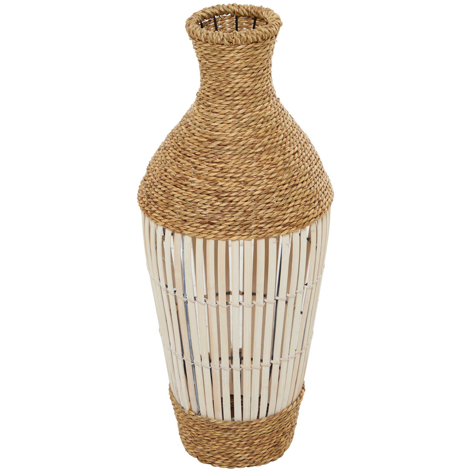 Brown Seagrass Handmade Tall Woven Floor Vase