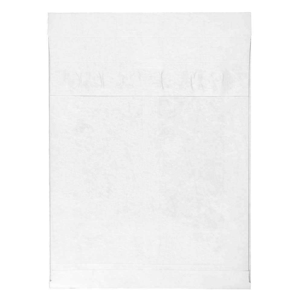 JAM Paper White Tyvek® Expandable Open End Peel & Seal Closure Envelopes, 100ct.