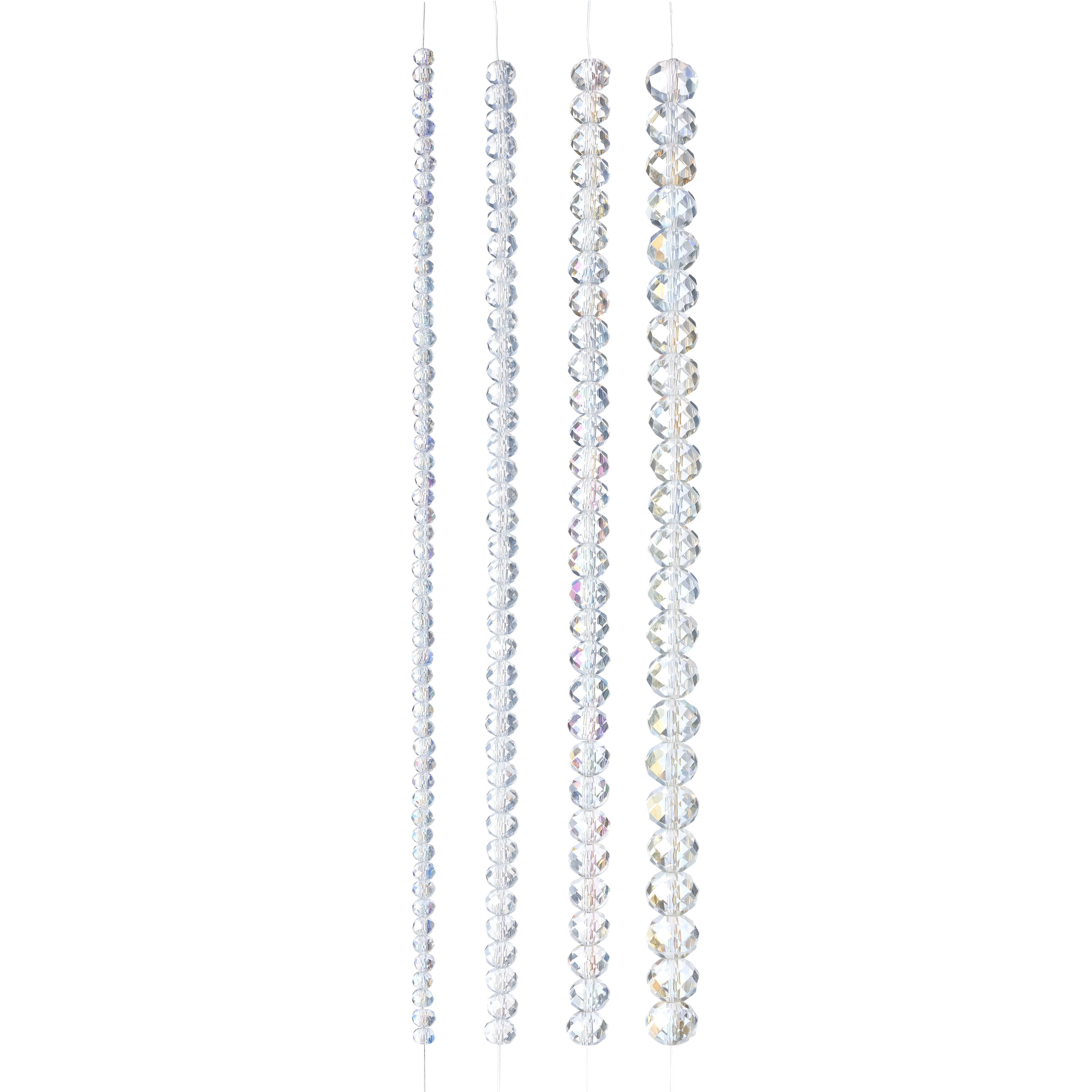 Clear Faceted Glass Rondel Beads by Bead Landing&#x2122;