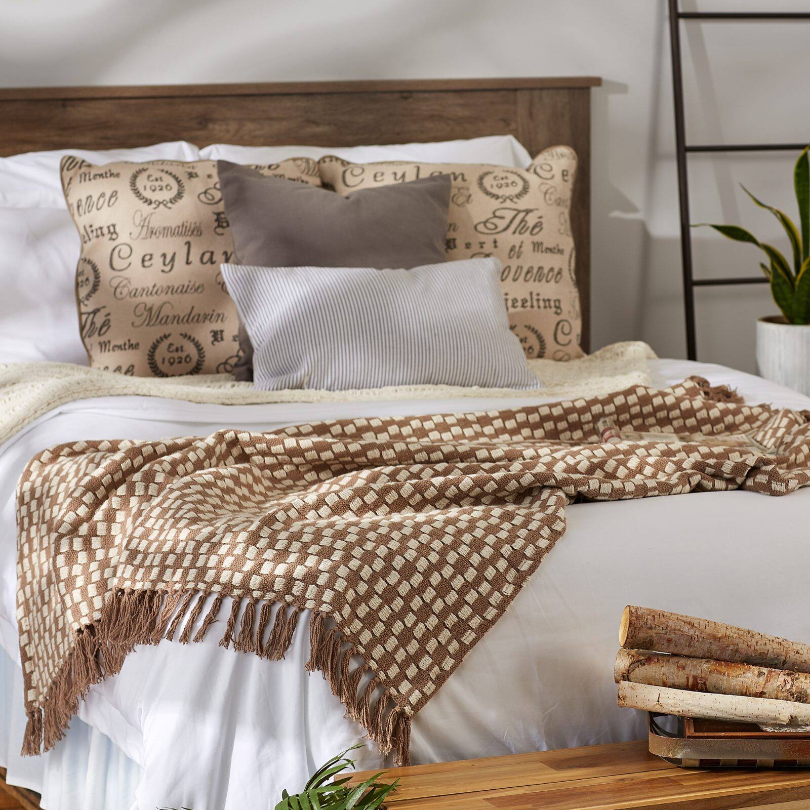 DII® Stone Urban Check Throw