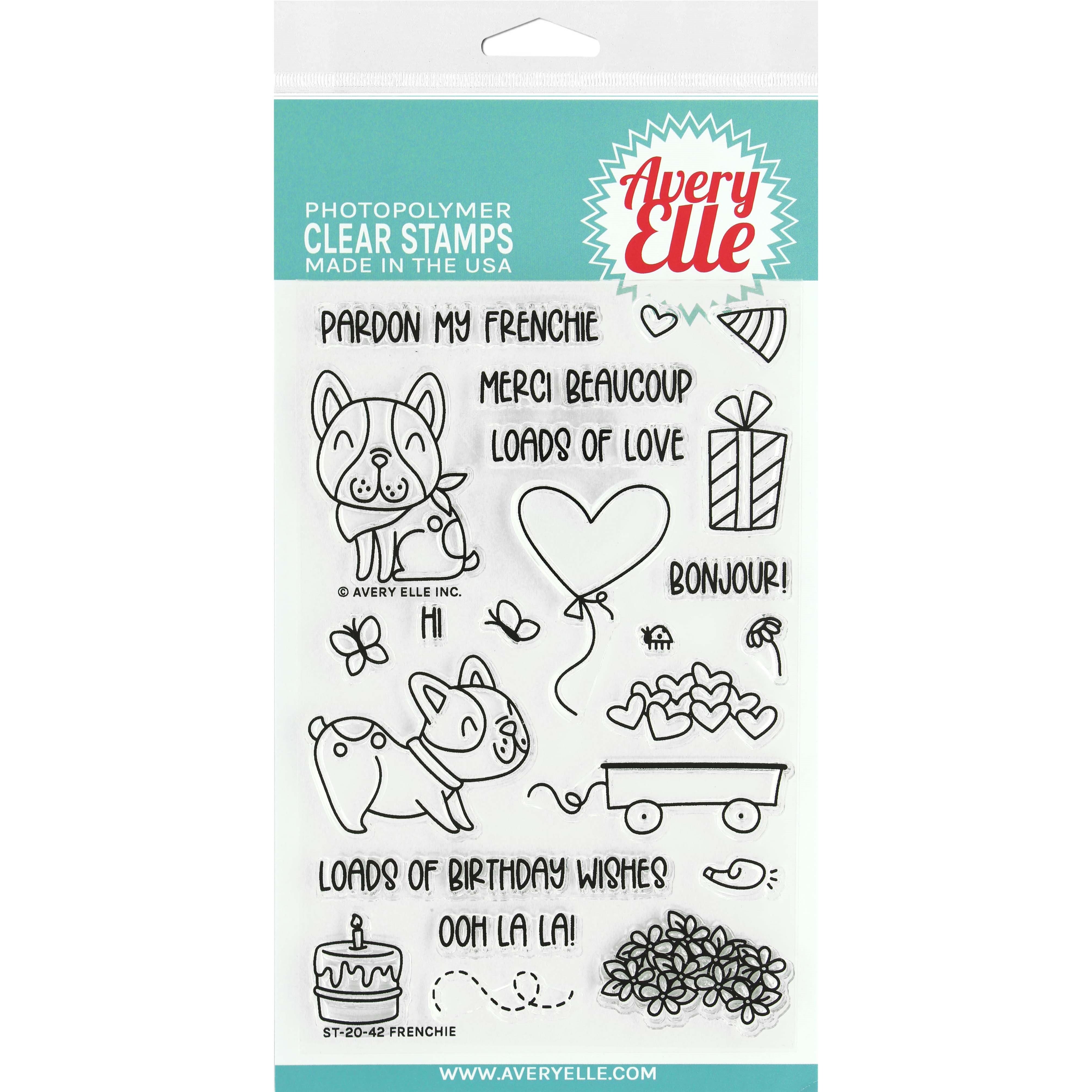 Avery Elle Frenchie Clear Stamps