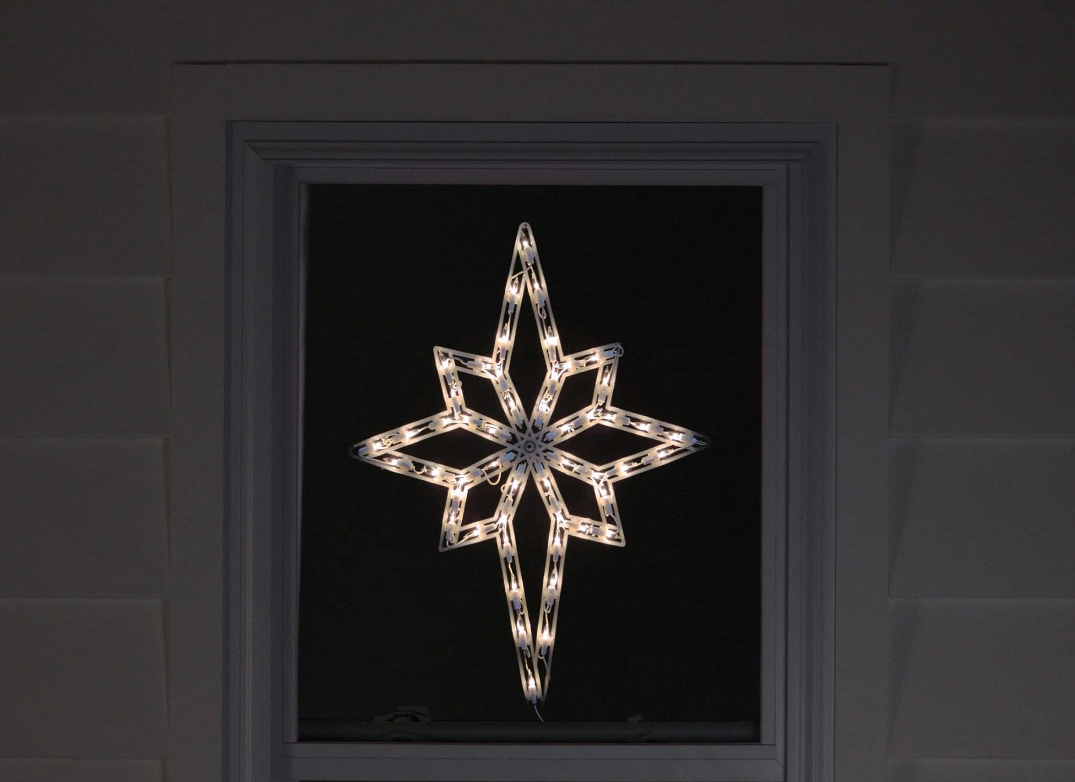 18" Lighted Star of Bethlehem Christmas Window Silhouette Decoration