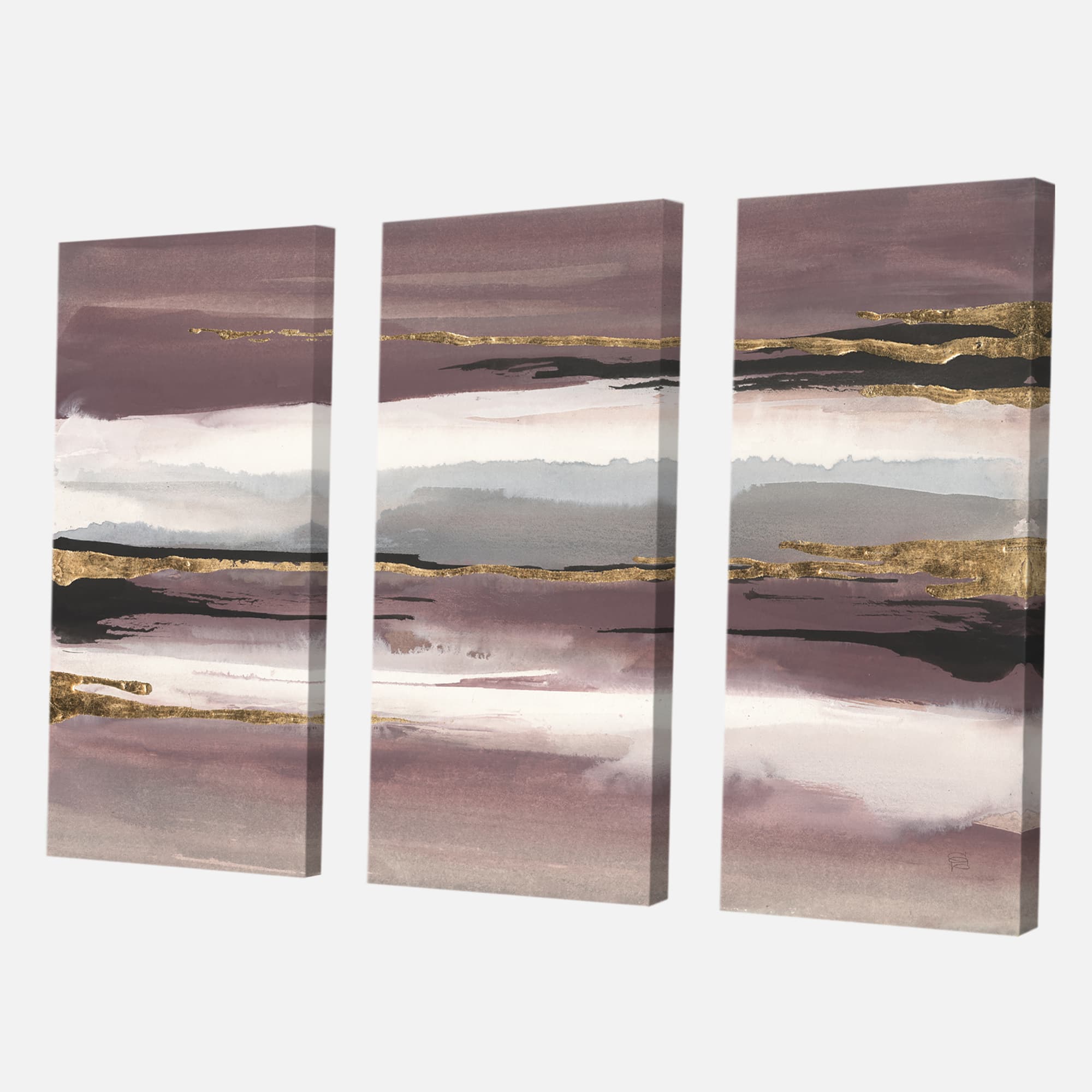 Designart - Purple Glam Storm I - Glam & Shabby Chic Canvas Artwork