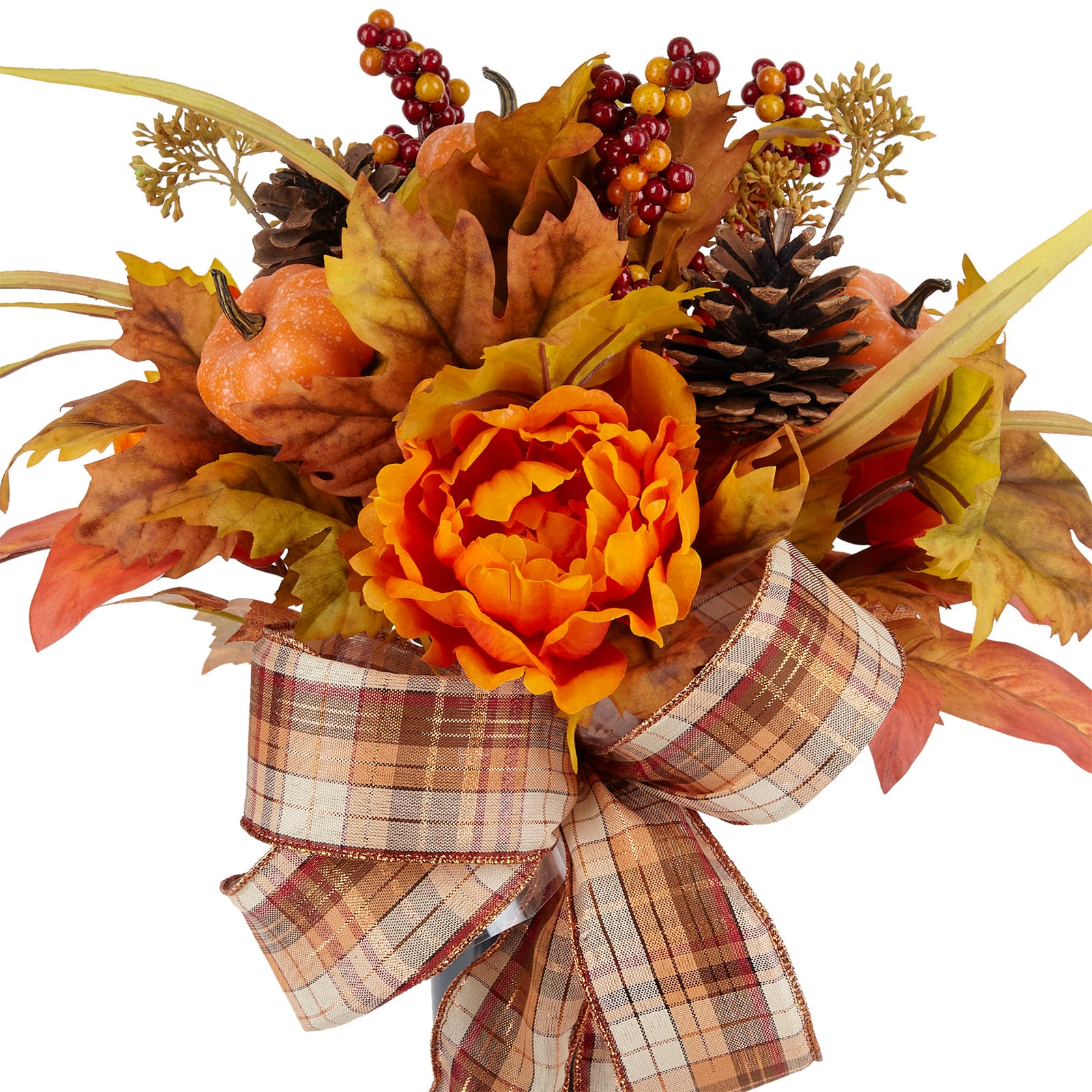 Orange Peony &#x26; Pumpkin Remembrance Cone by Ashland&#xAE;