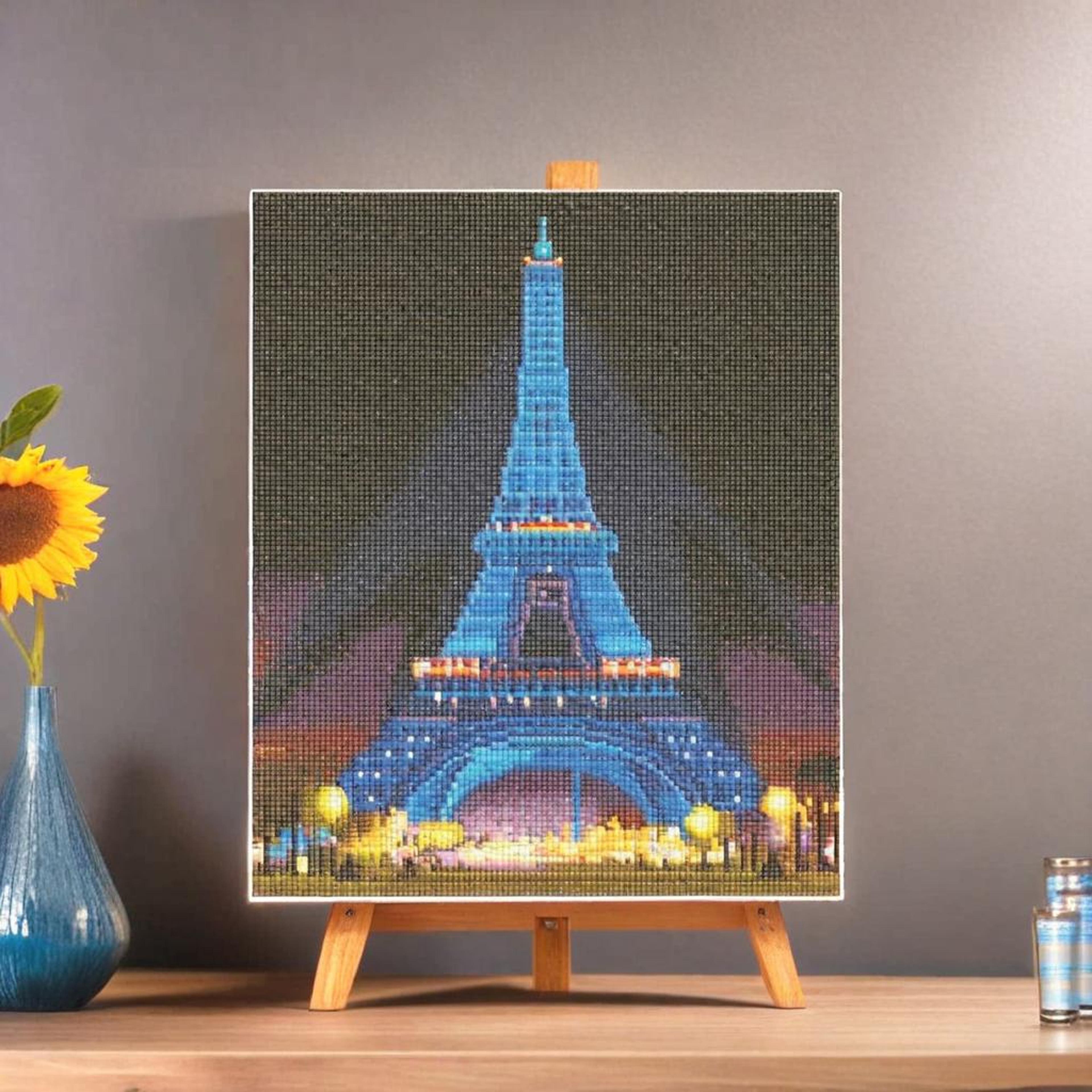 Sparkly Selections Eiffel Tower Pre-Framed Diamond Painting Kit with Backlighting