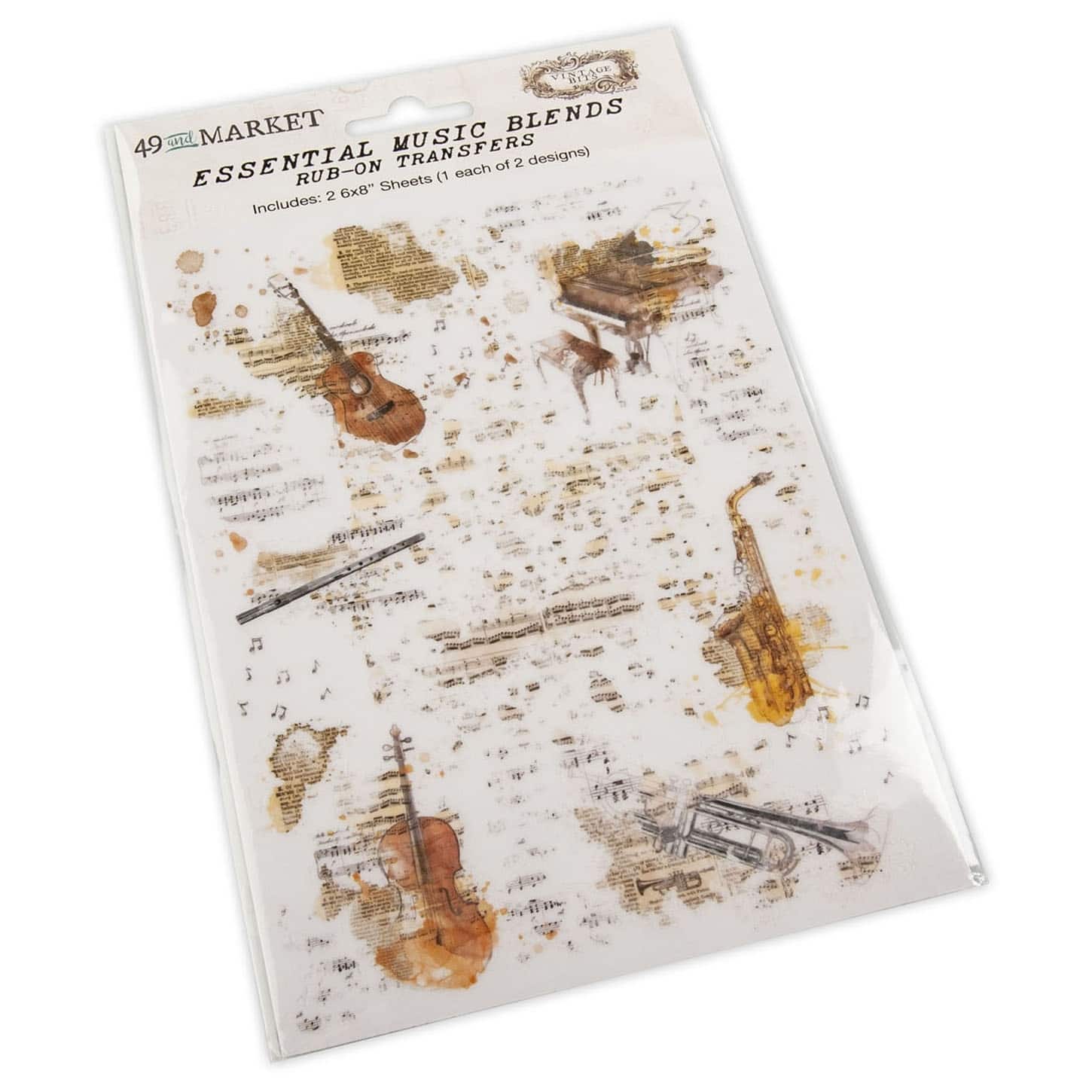 49 And Market Essential Music Blends Rub-Ons Set