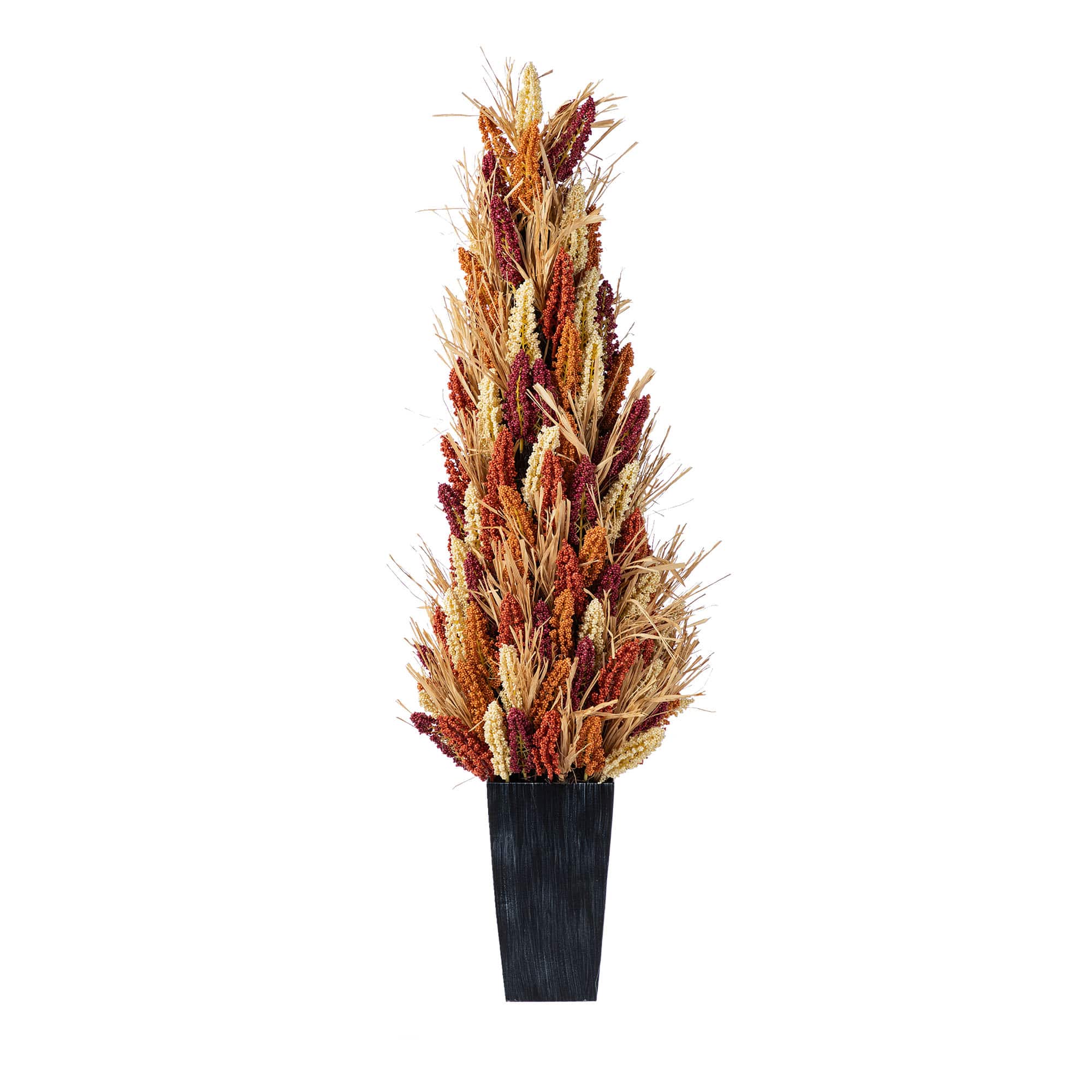 Glitzhome&#xAE; 38&#x22; Fall Multi-Colored Sorghum Porch Tree