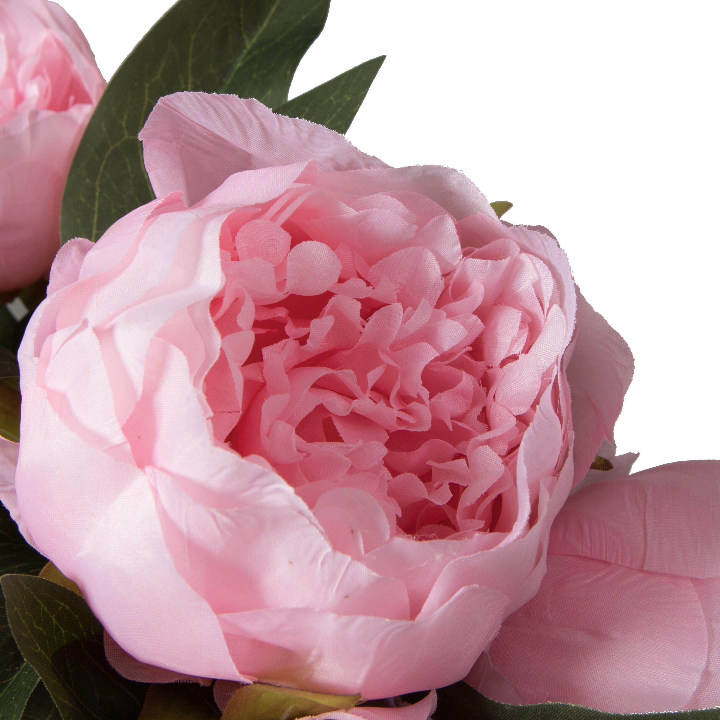 23&#x22; Artificial Brush Pink Peony Spray with 6 Flowers