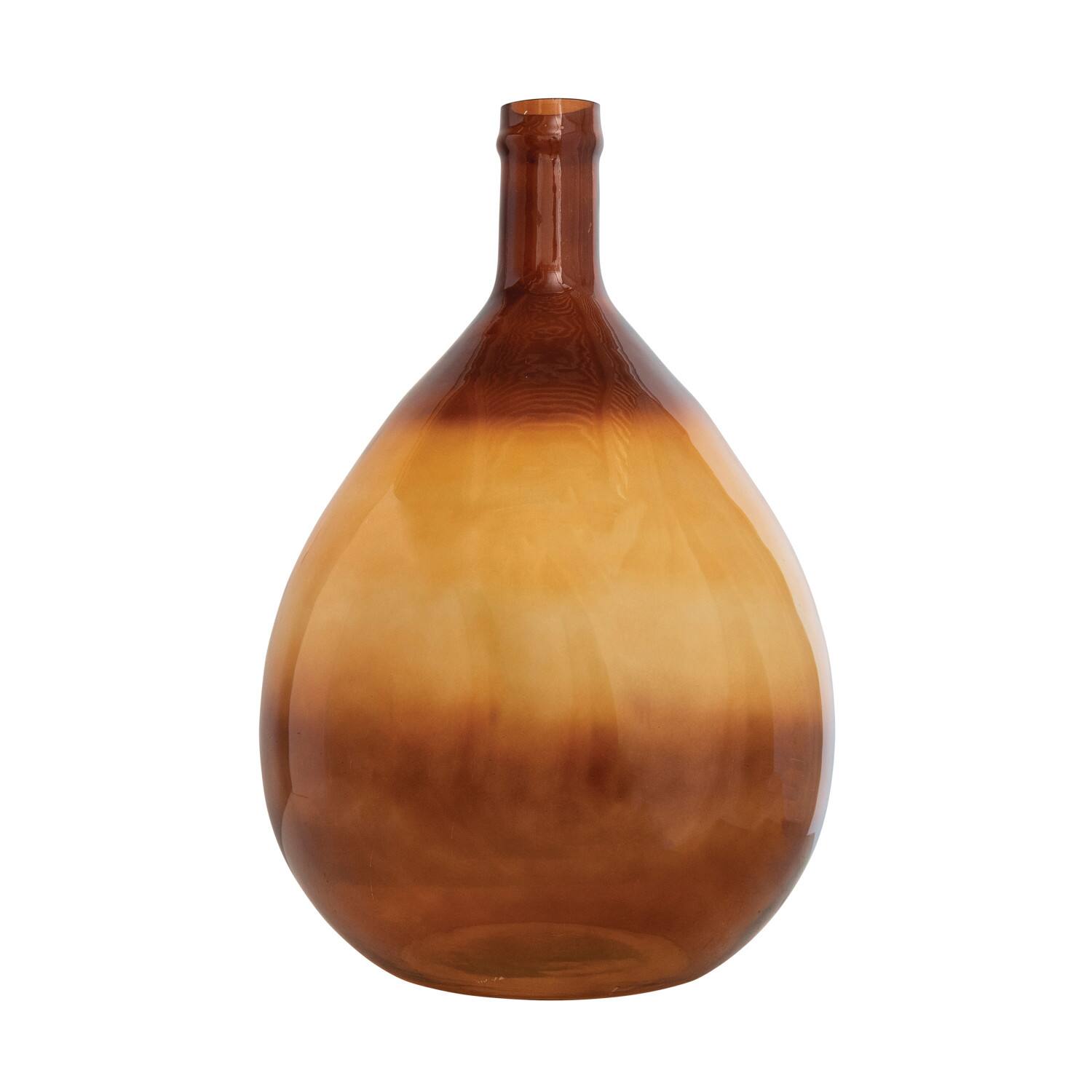 Hello Honey&#xAE; 2ft. Brown Two-Tone Modern Glass Vase
