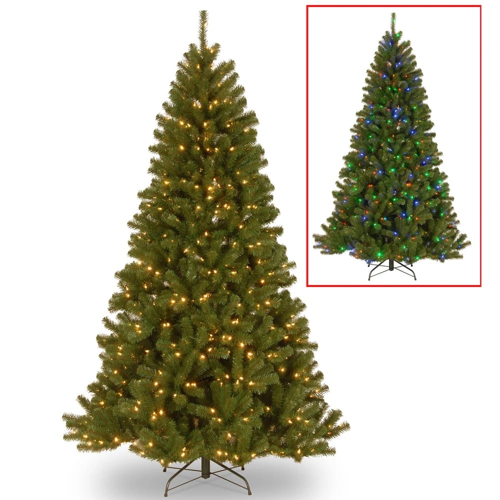 9ft. Pre-Lit PowerConnect™ North Valley® Spruce Artificial Christmas Tree with Dual Color LED Lights