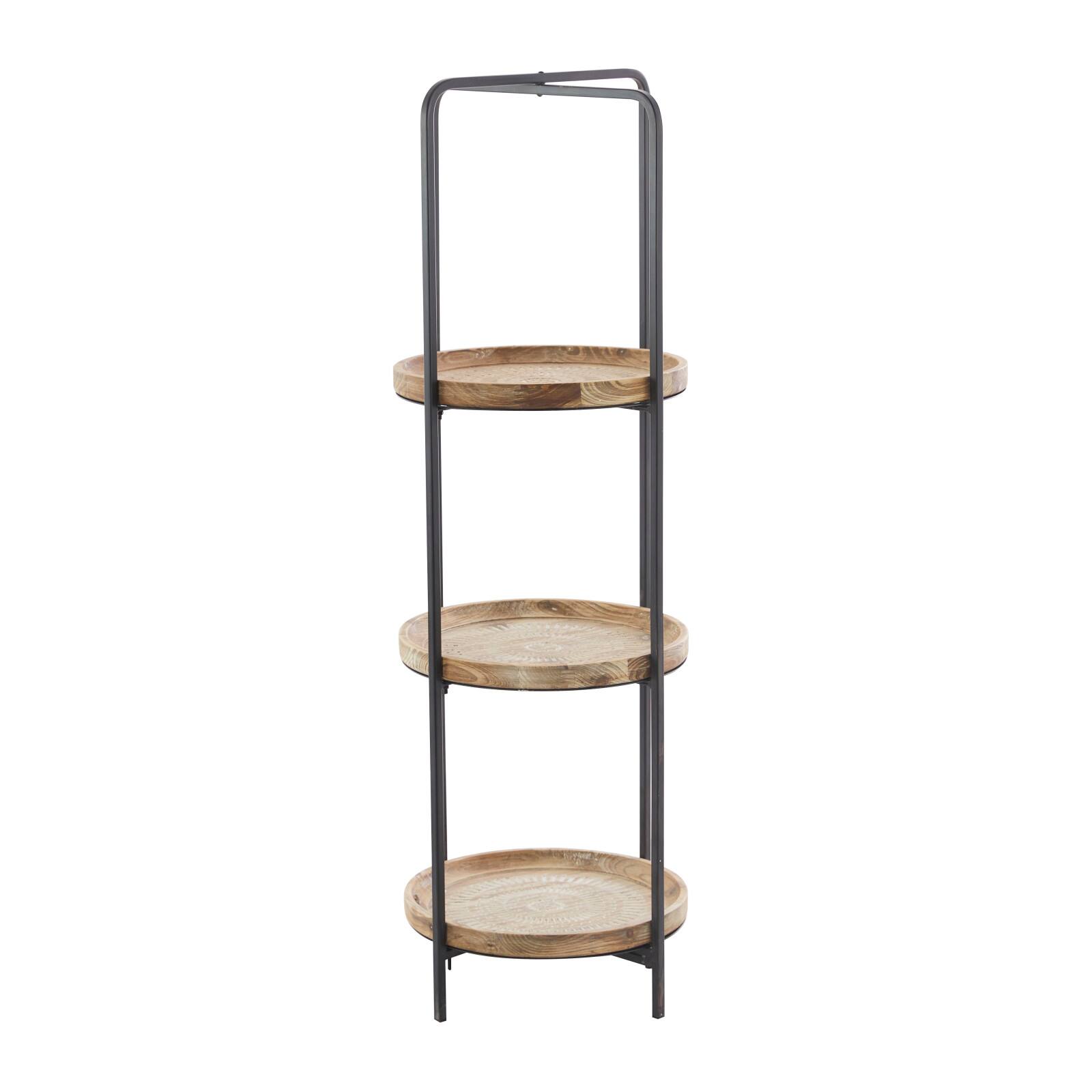 Brown Wood Traditional Shelving Unit 43&#x22; x 15&#x22; x 15&#x22;