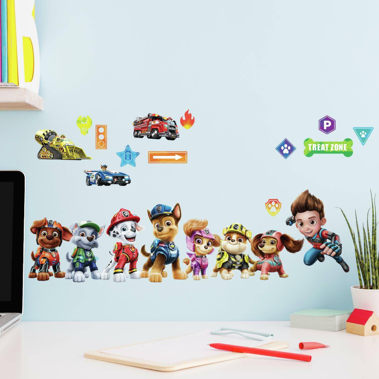 RoomMates Paw Patrol Movie Peel &#x26; Stick Wall Decals