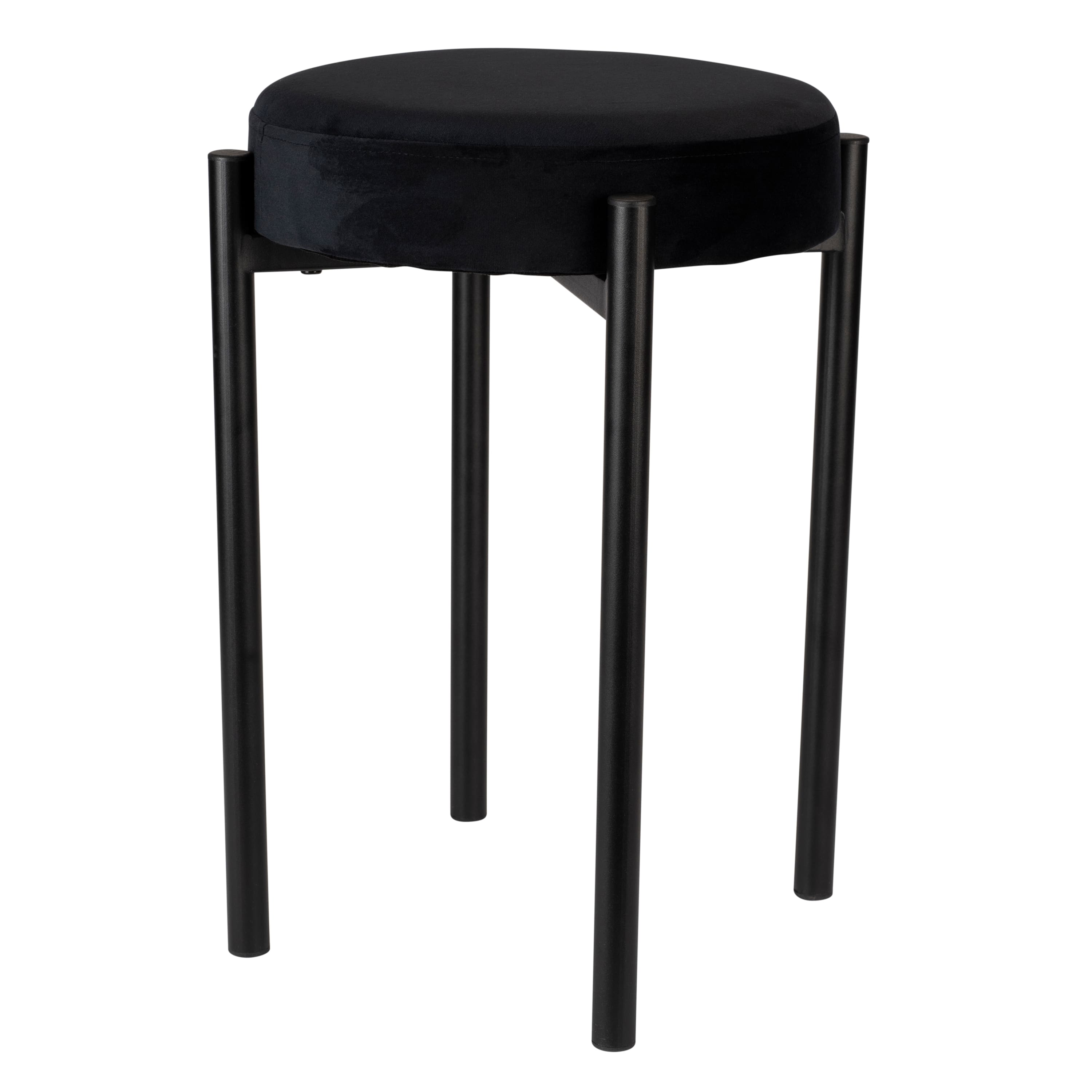 Home Details 18&#x22; Velour Vanity Stool