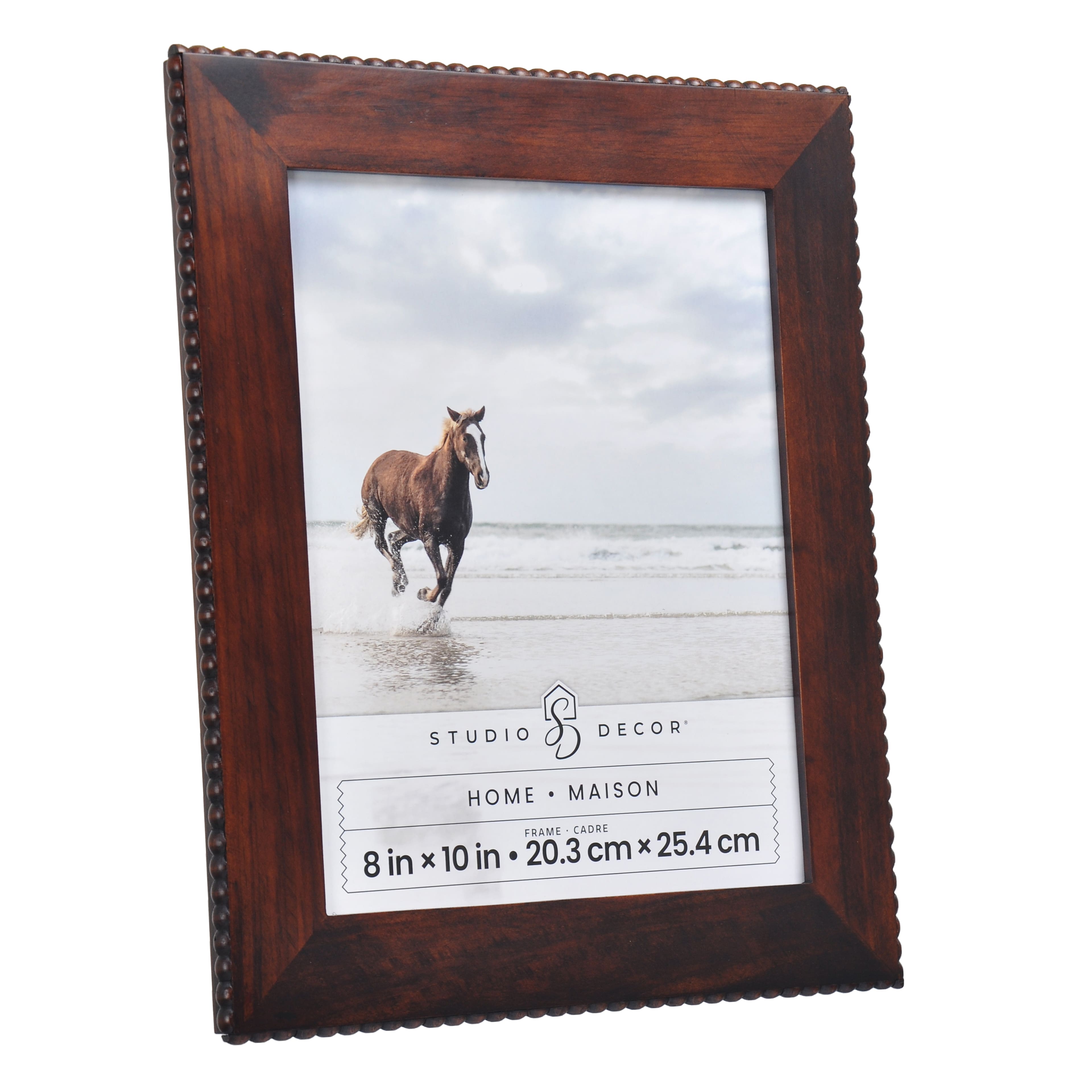 Home Brown with Beaded Edge Wood Wall Frame by Studio D&#xE9;cor&#xAE;