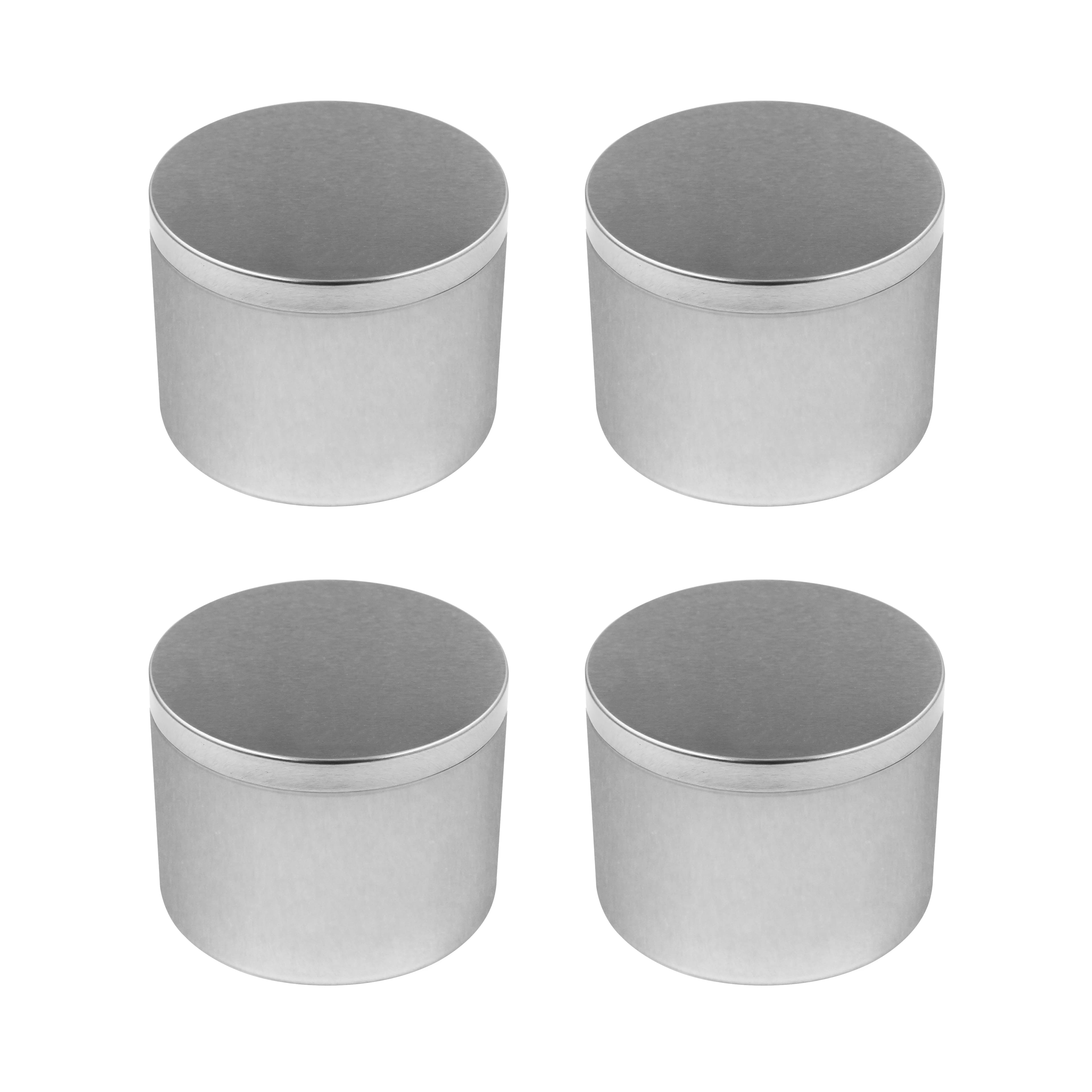 8 Packs: 4 ct. (32 total) 6oz. Silver Candle Making Tins by Make Market&#xAE;