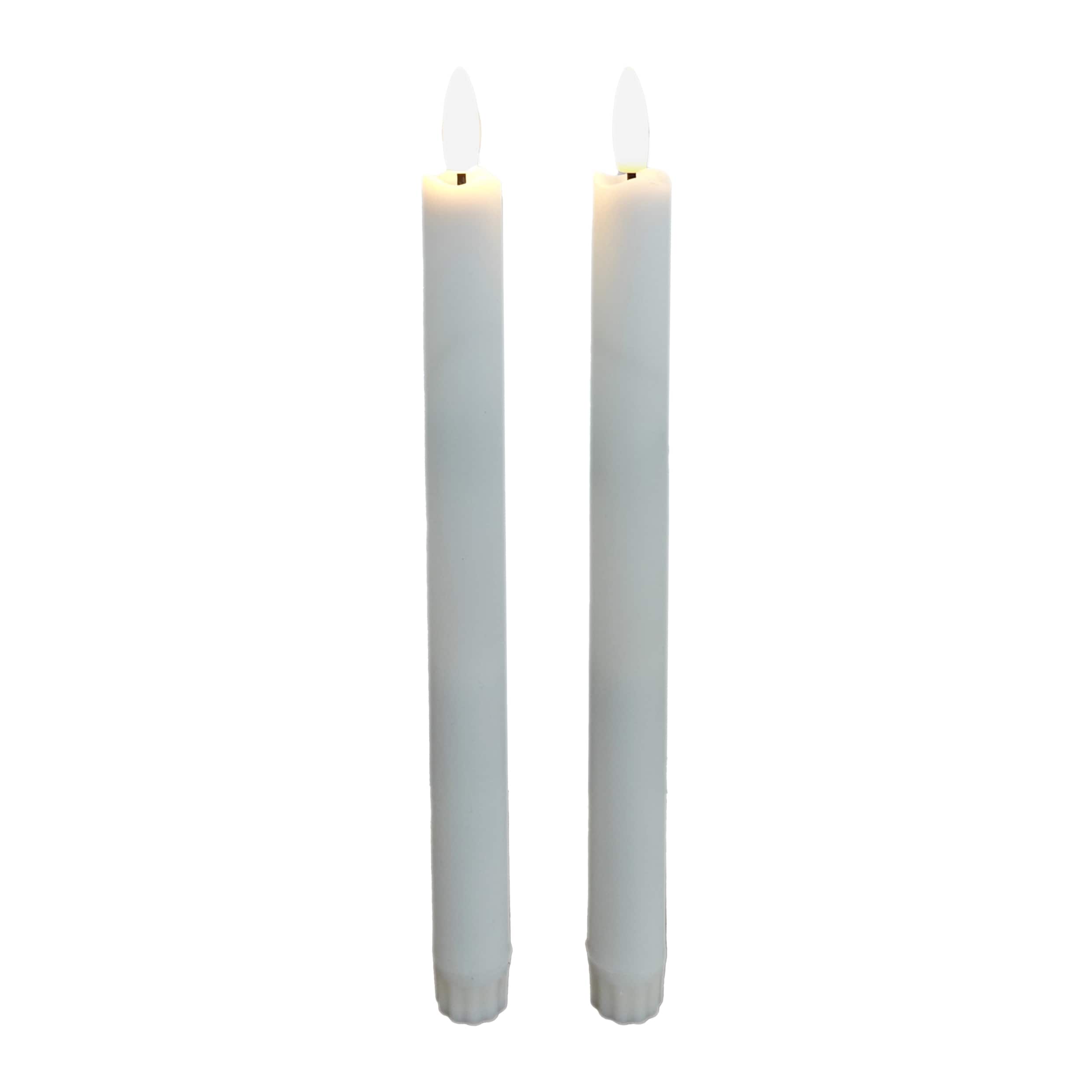 10&#x22; Flickering LED Wax Taper Candles, 2ct. by Ashland&#xAE;