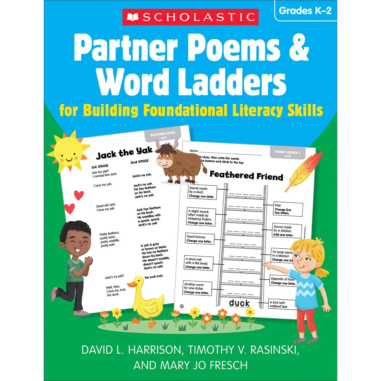 Scholastic Teaching Resources Partner Poems &#x26; Word Ladders for Building Foundational Literacy Skills: Grades K&#x2013;2