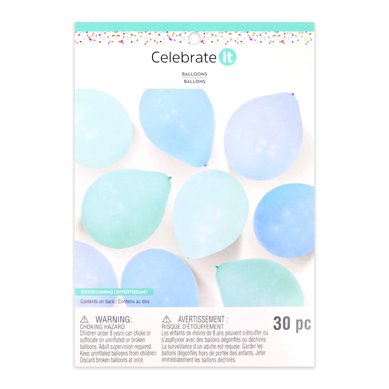 12&#x22; Blue &#x26; Teal Balloons by Celebrate It&#x2122;, 30ct.