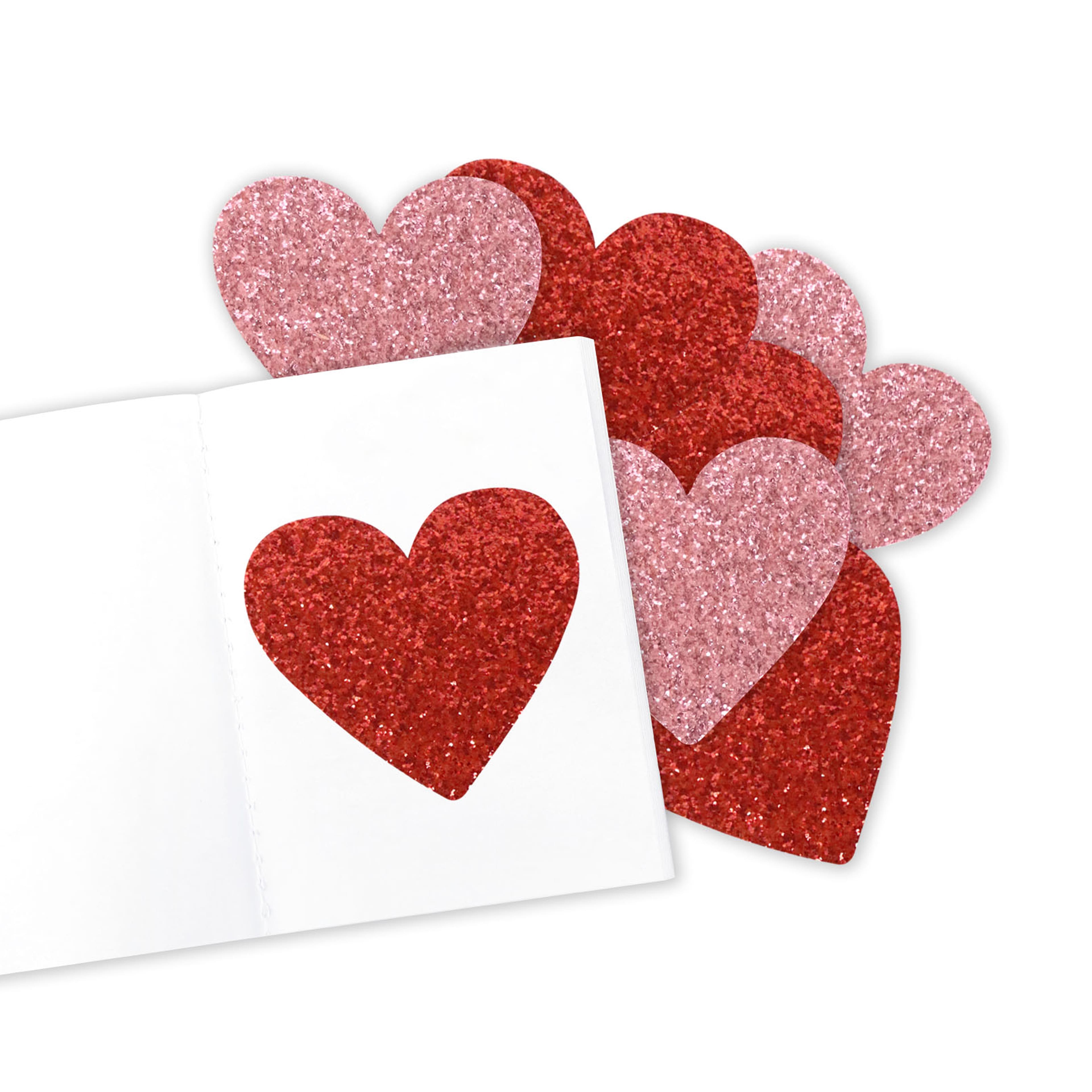 Glitter Heart Diecut Stickers, 24ct. by Recollections&#x2122;