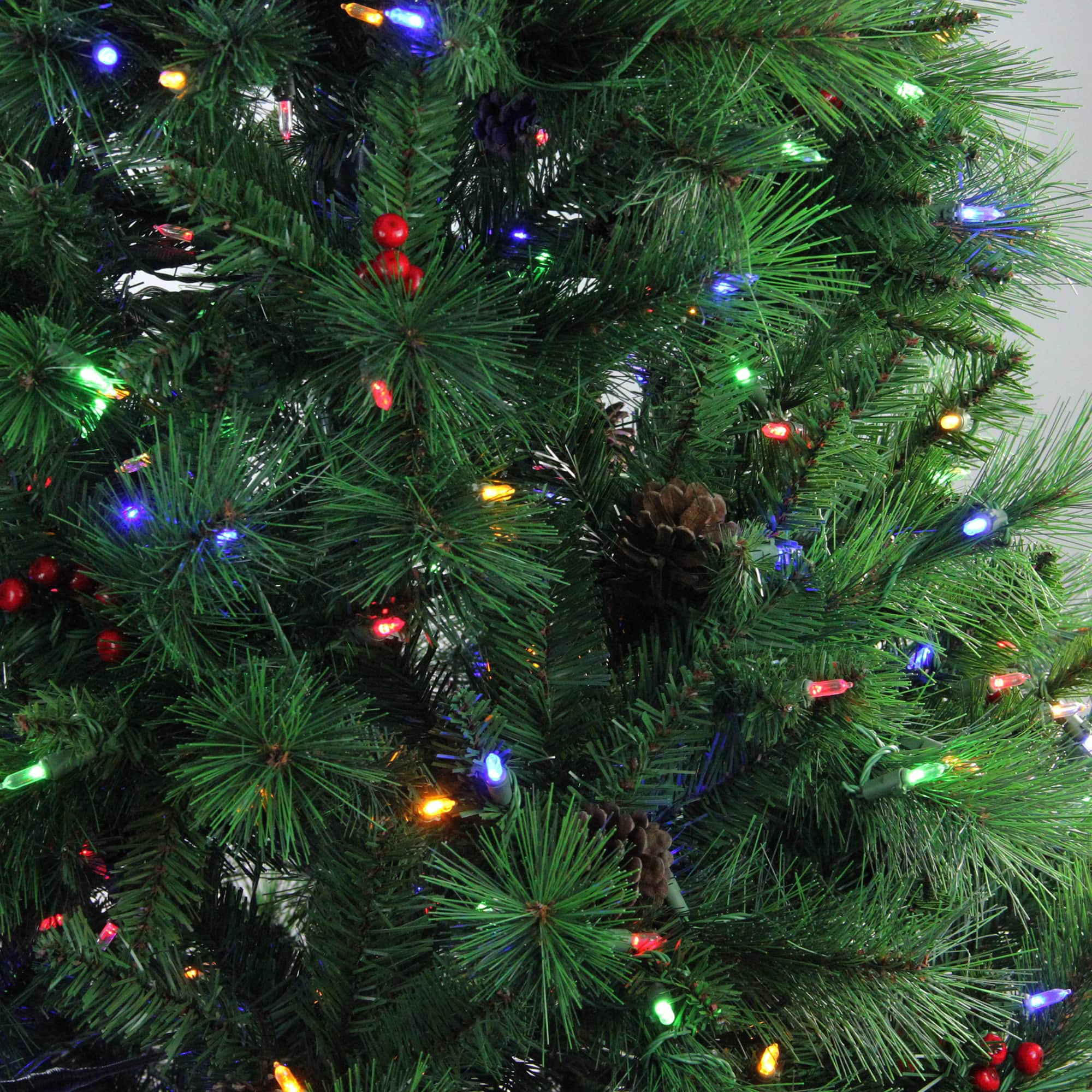 7.5ft. Pre-Lit Denali Mixed Pine Artificial Christmas Tree , Dual LED Lights