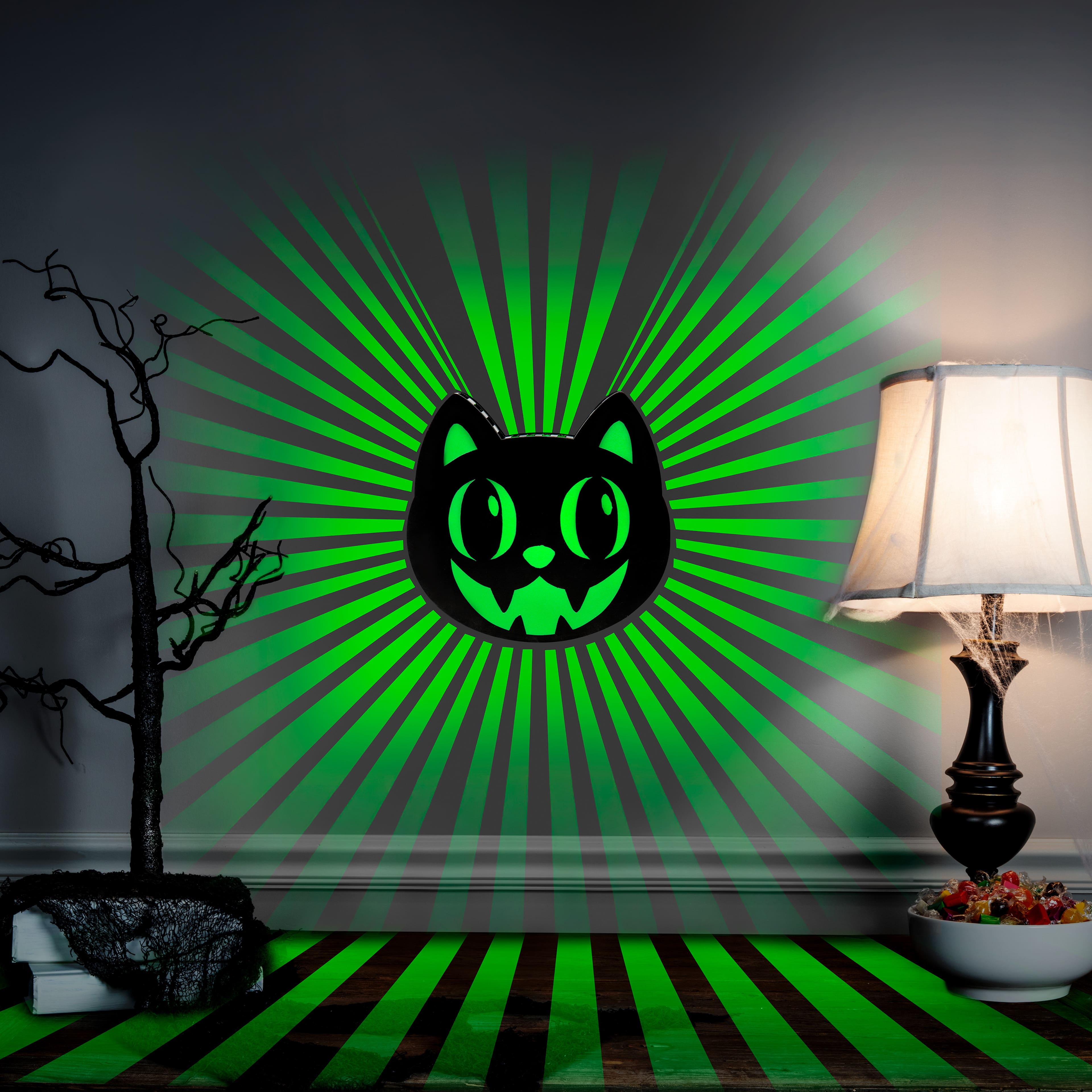8" Radiant Shadows™ Black Cat Green Light by Ashland®