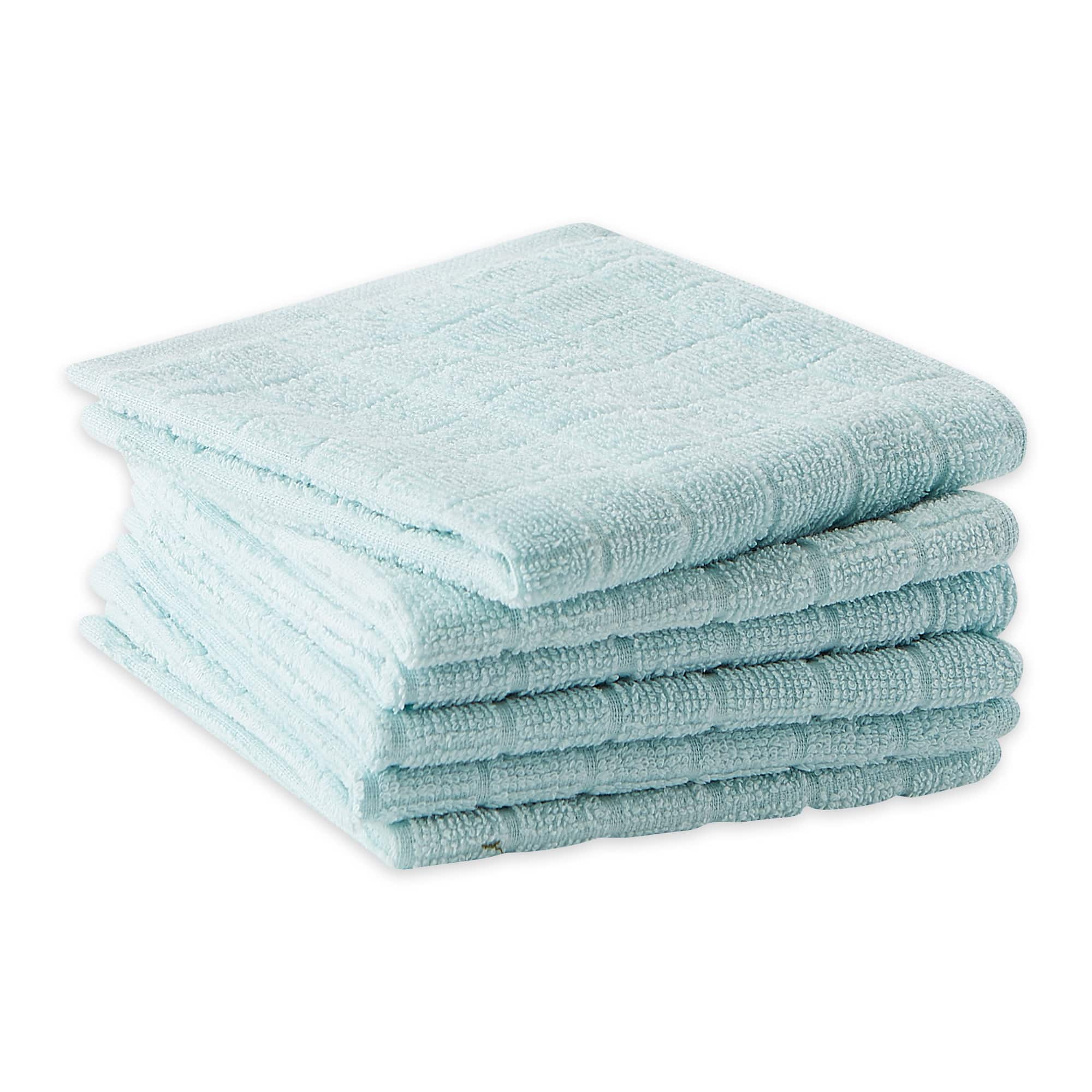 DII® Solid Windowpane Terry Dishcloth Set