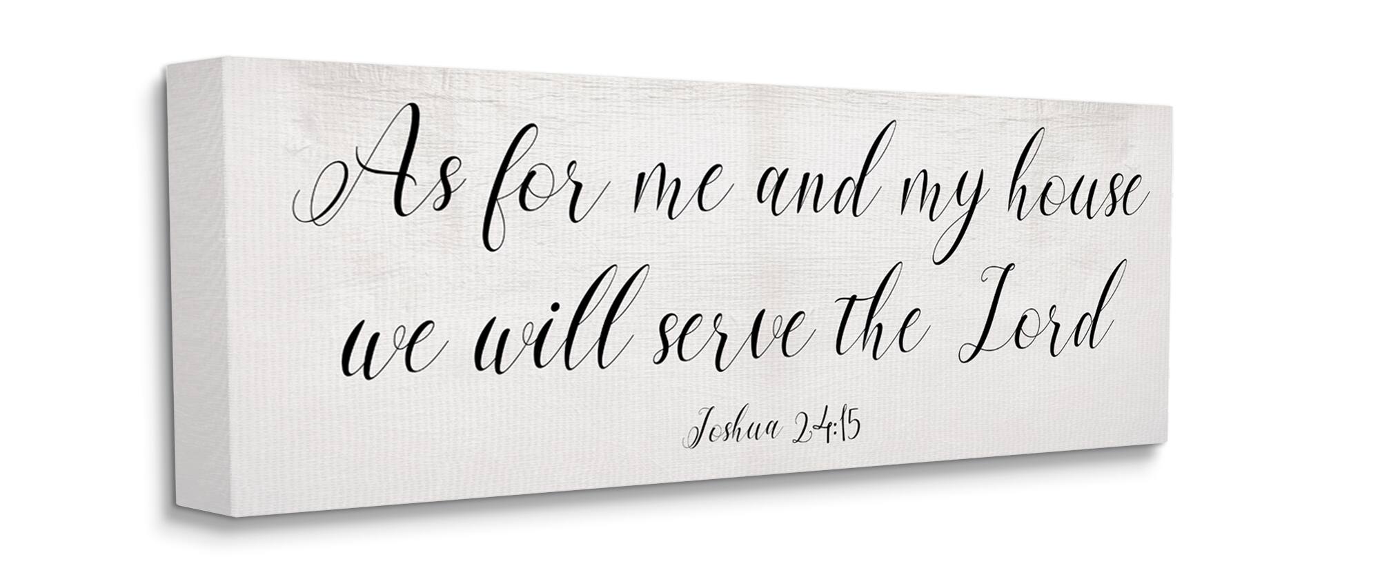 Stupell Industries We Will Serve the Lord Canvas Wall Art in White | 13" x 30" | Michaels®