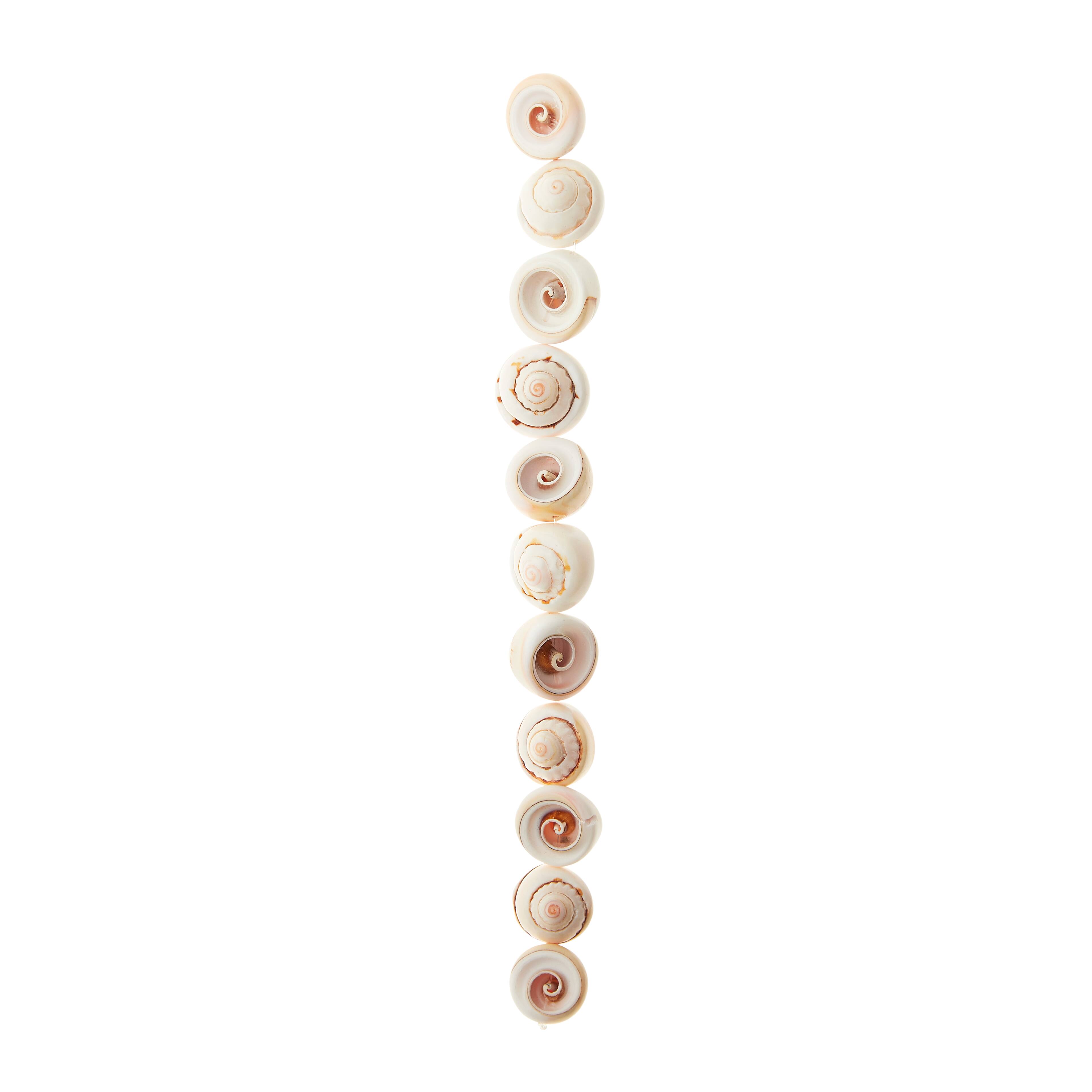 12 Packs: 13 ct. (156 total) White Swirl Shell Beads, 16mm by Bead Landing&#x2122;