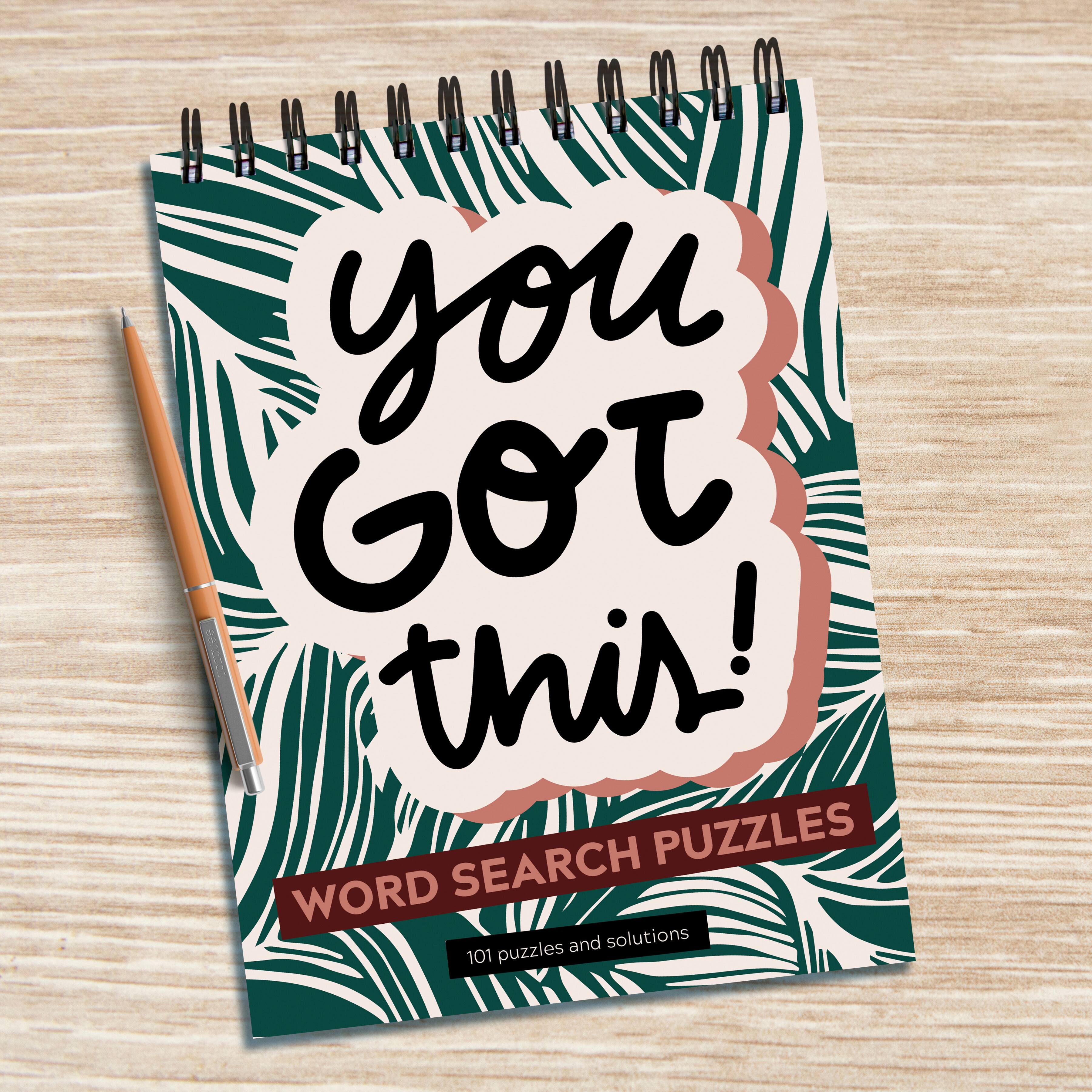 TF Publishing You Got This Word Search Book Spiral Puzzle Pad