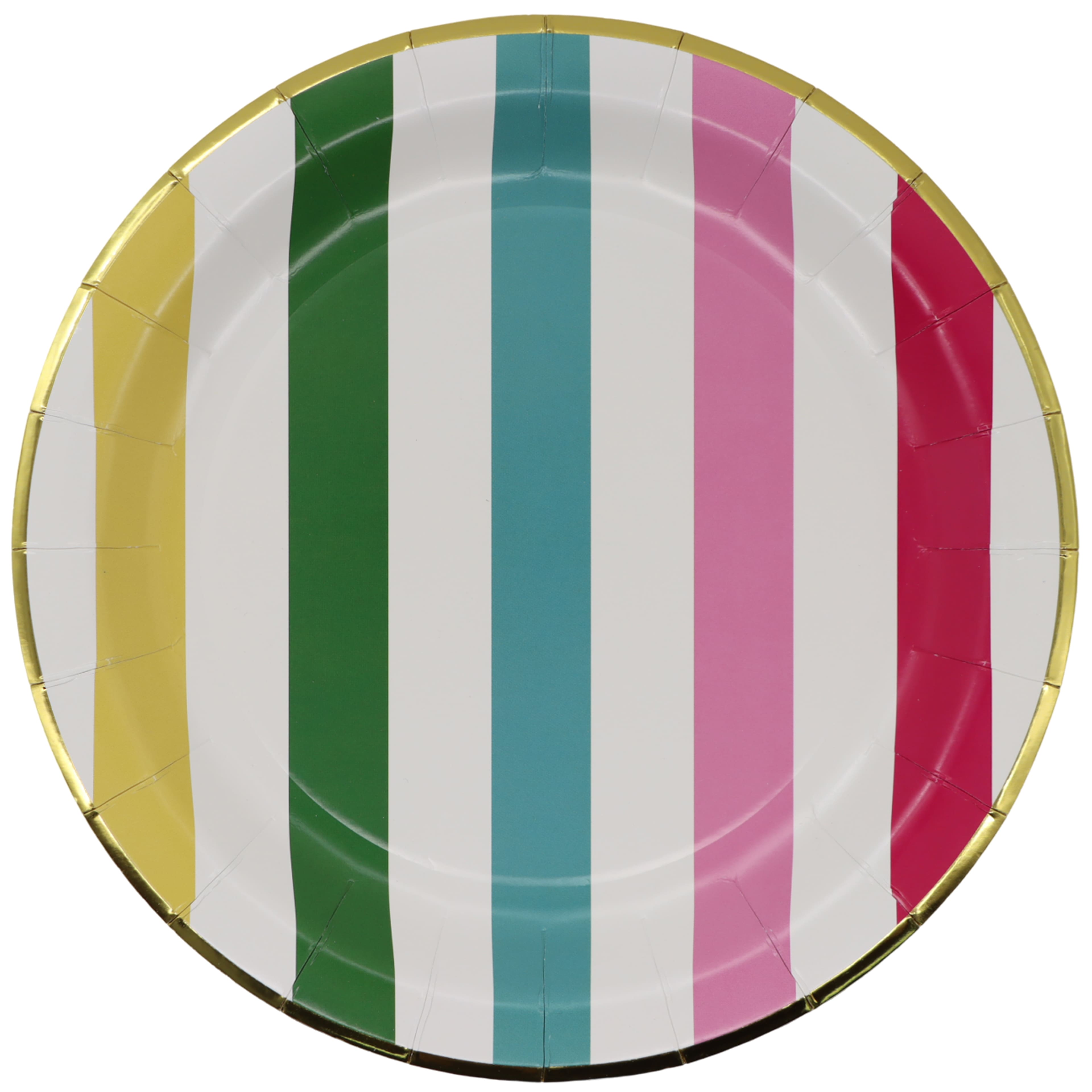 9&#x22; Bright Stripes Paper Plates, 12ct. by Ashland&#xAE;