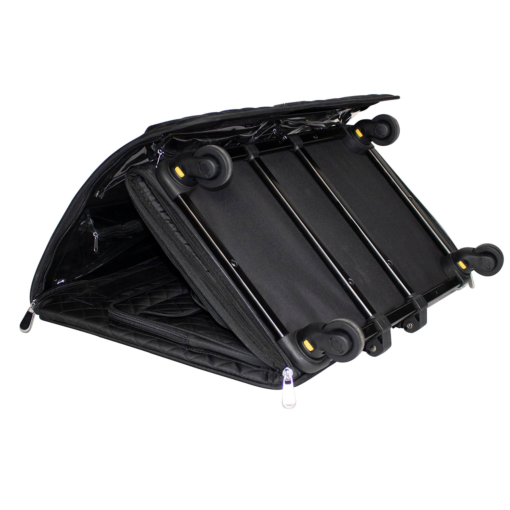 Everything Mary XL Black Quilted Deluxe Rolling Sewing Machine Case