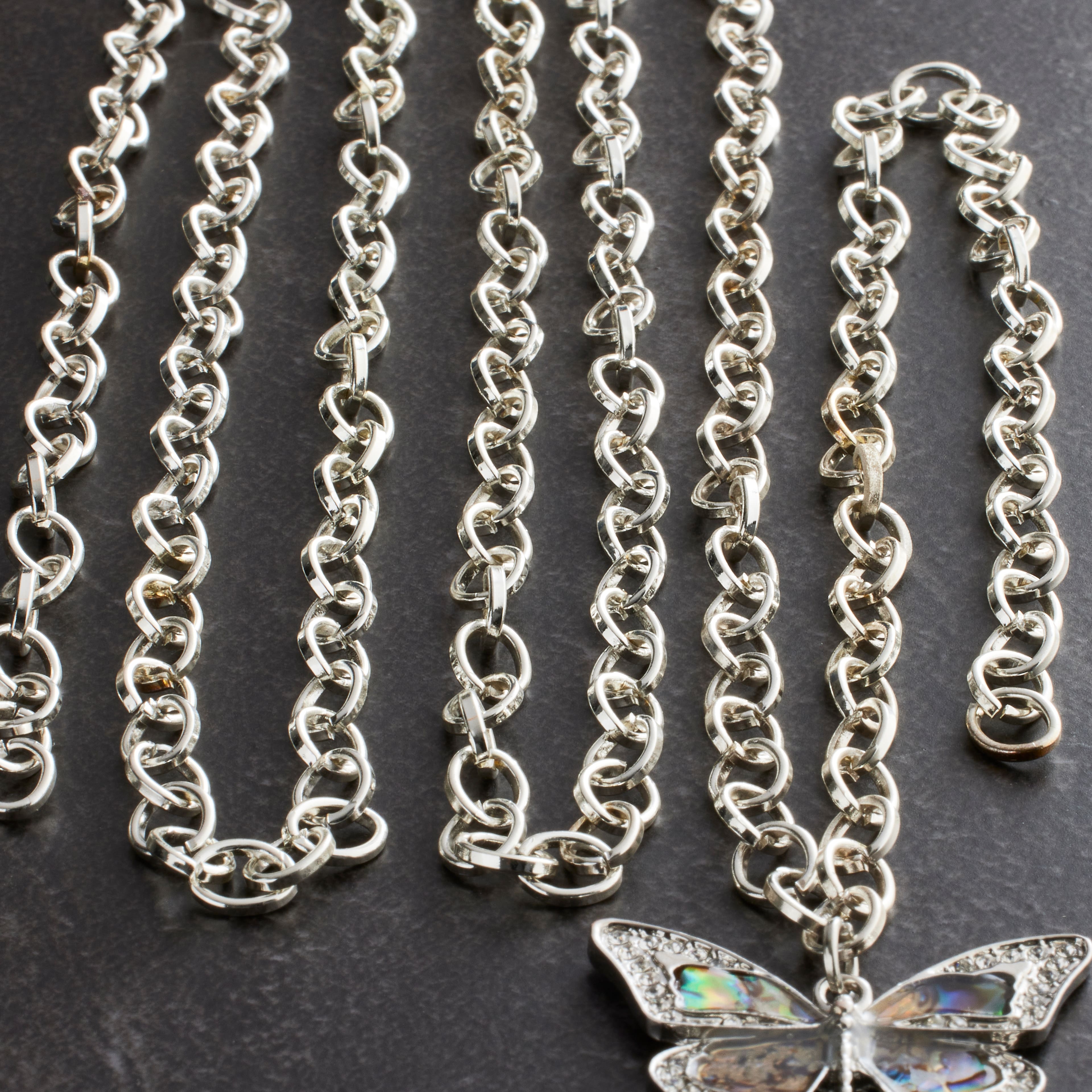 12 Pack: 60&#x22; Silver Modern Oval Chain by Bead Landing&#x2122; 
