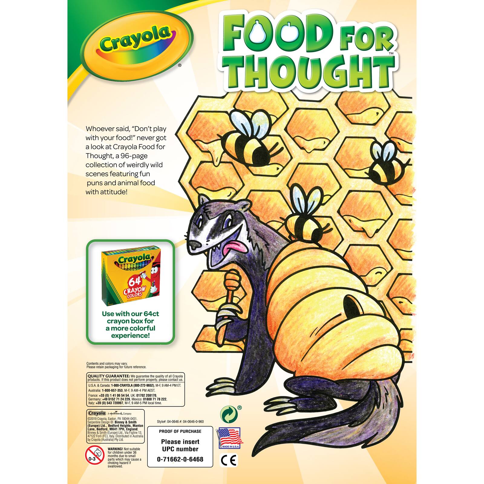Crayola Food For Thought Coloring Book Amp Stickers