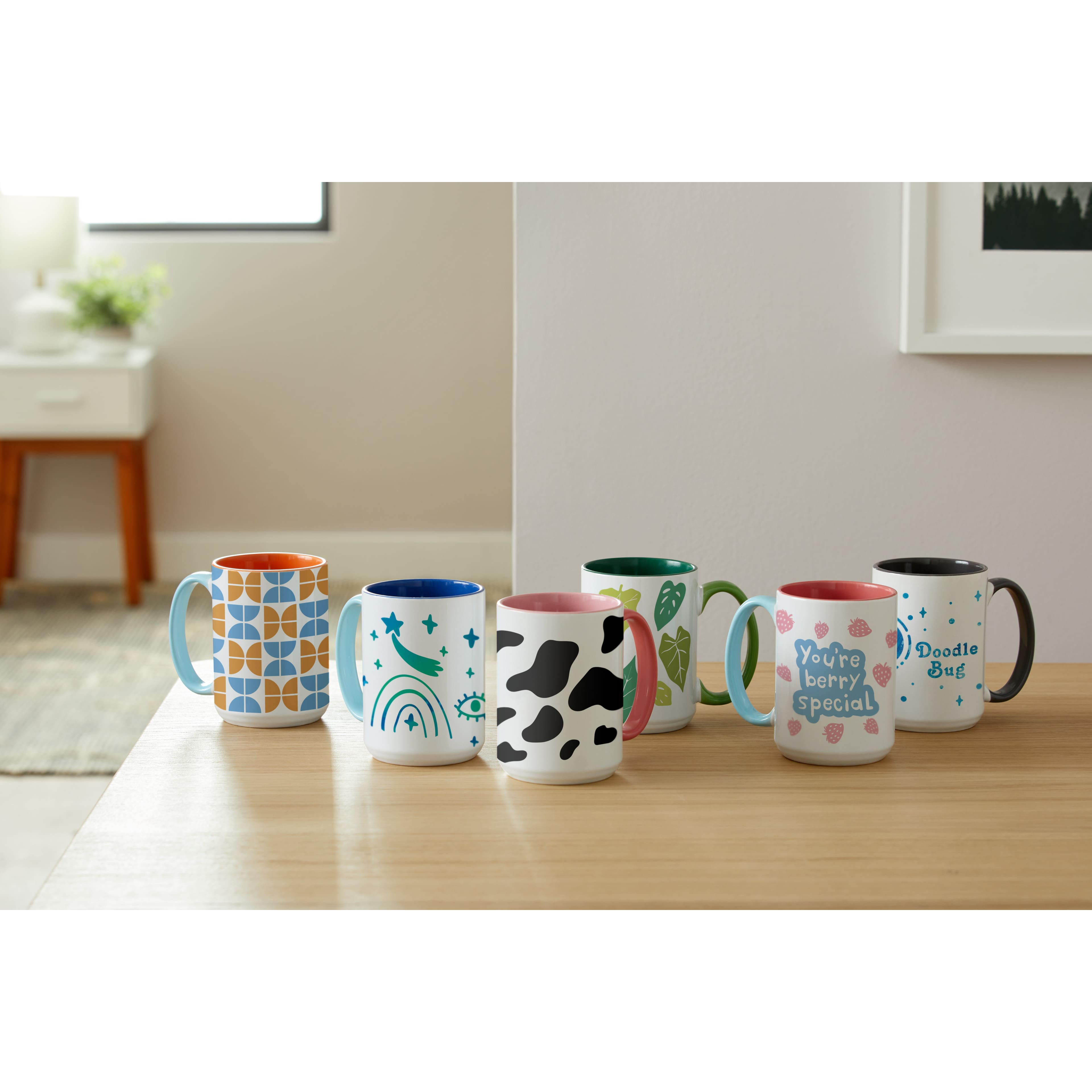 Cricut® Blank Beveled Ceramic Mug, 15oz.
