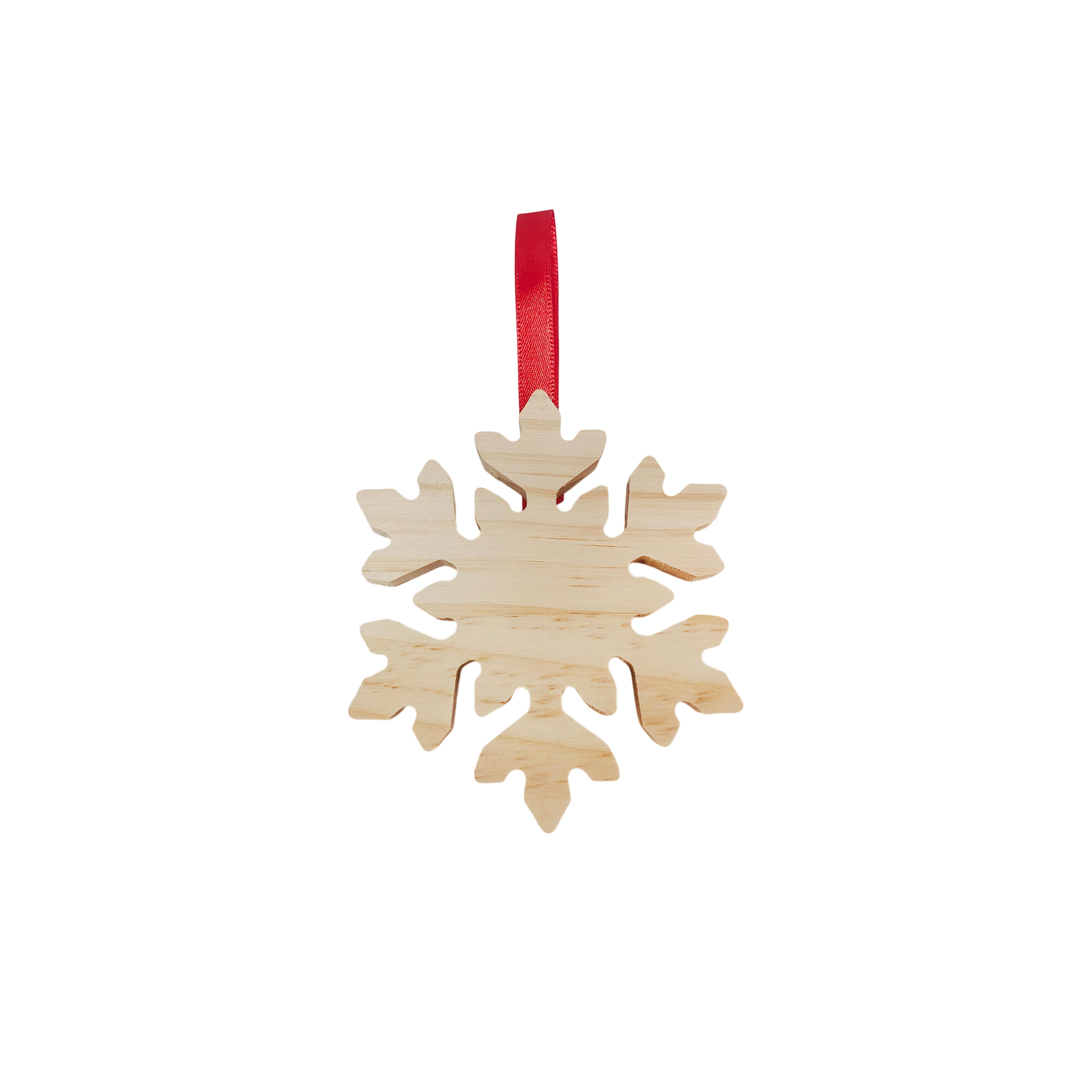 4&#x22; DIY Pinewood Snowflake Ornament by Make Market&#xAE;