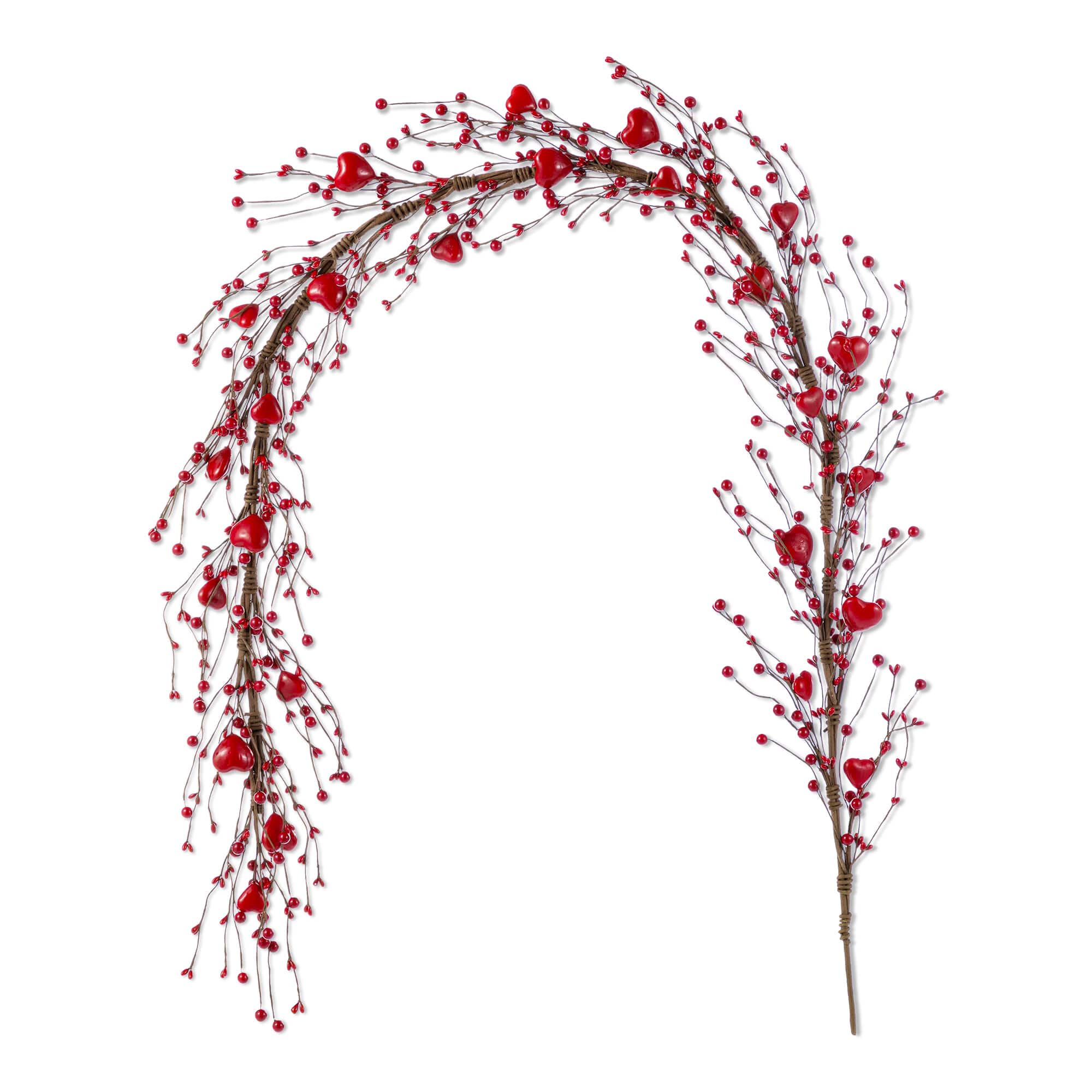 Glitzhome® 6ft Valentine's Red Berry Garland