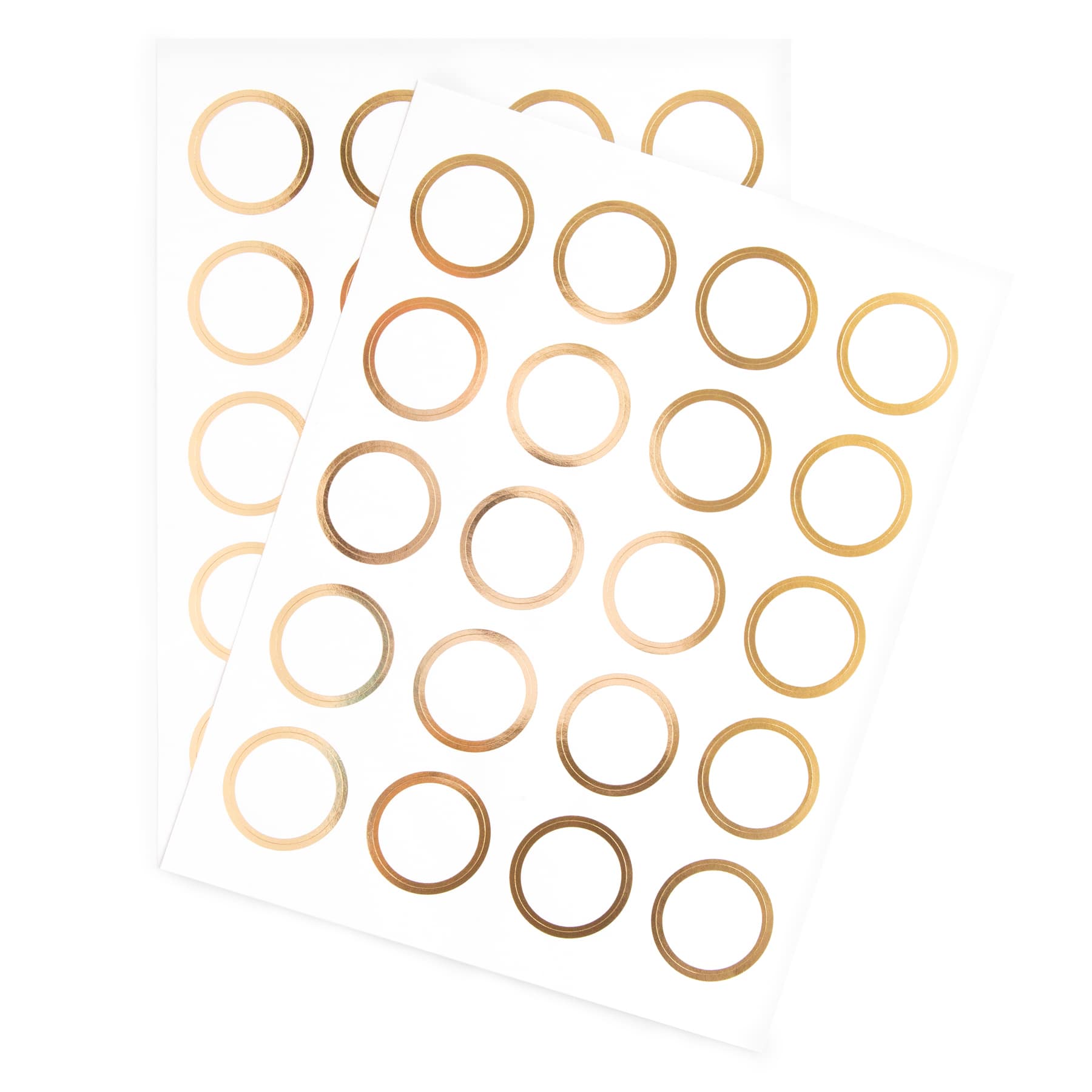 Gold Envelope Seals Stickers, 2 Round Labels Gold Foil Stickers Gold  Metallic Seals for Package, Wedding Envelope, Graduation, Certificate Wafer