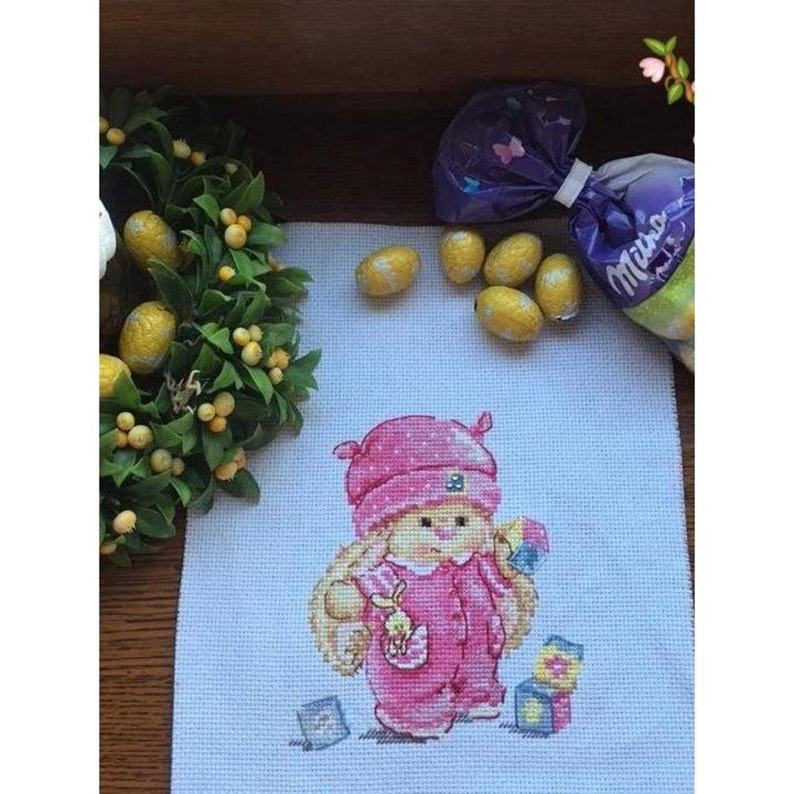 Alisa Rabbit Mi Baby Girl Cross Stitch Kit