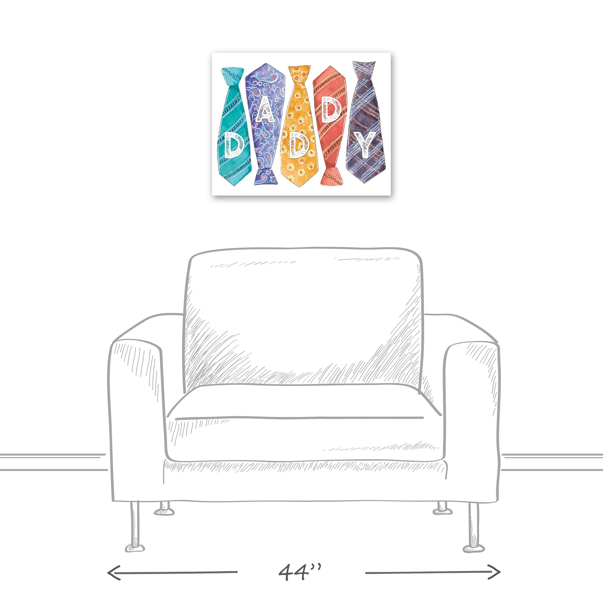 Daddy Ties Canvas Wall Art