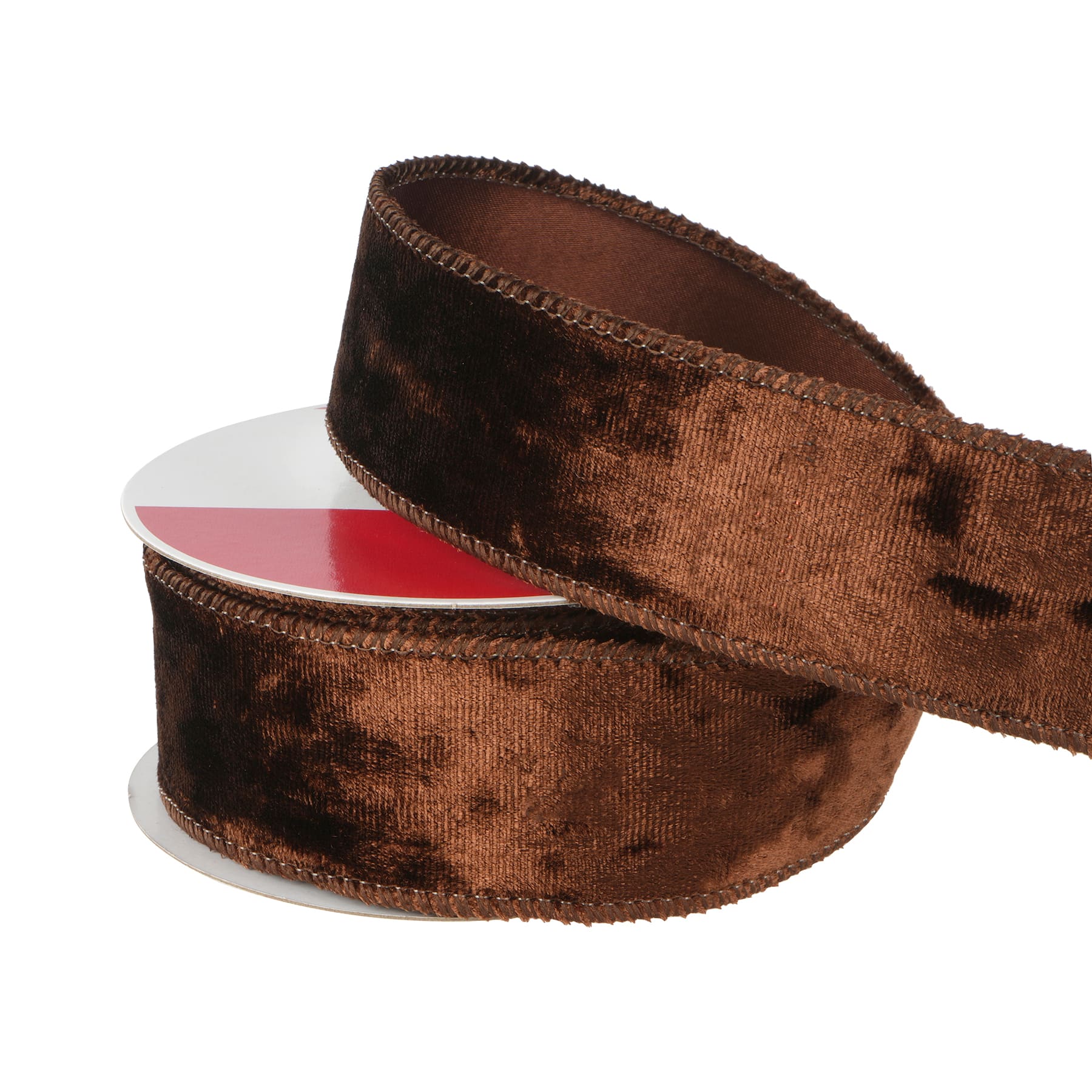 1.5&#x22; x 15ft. Brown Wired Velvet Ribbon by Celebrate It&#xAE;