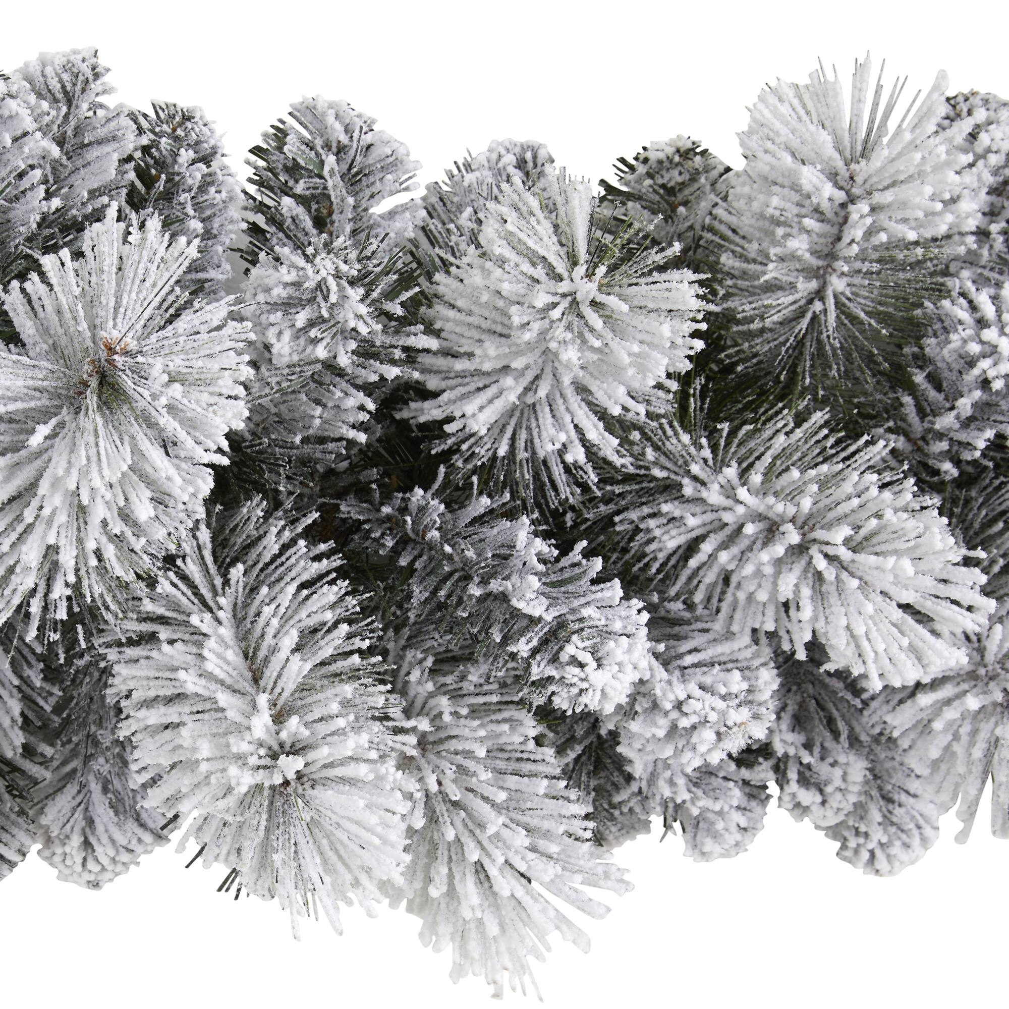 9ft. Flocked Christmas Garland