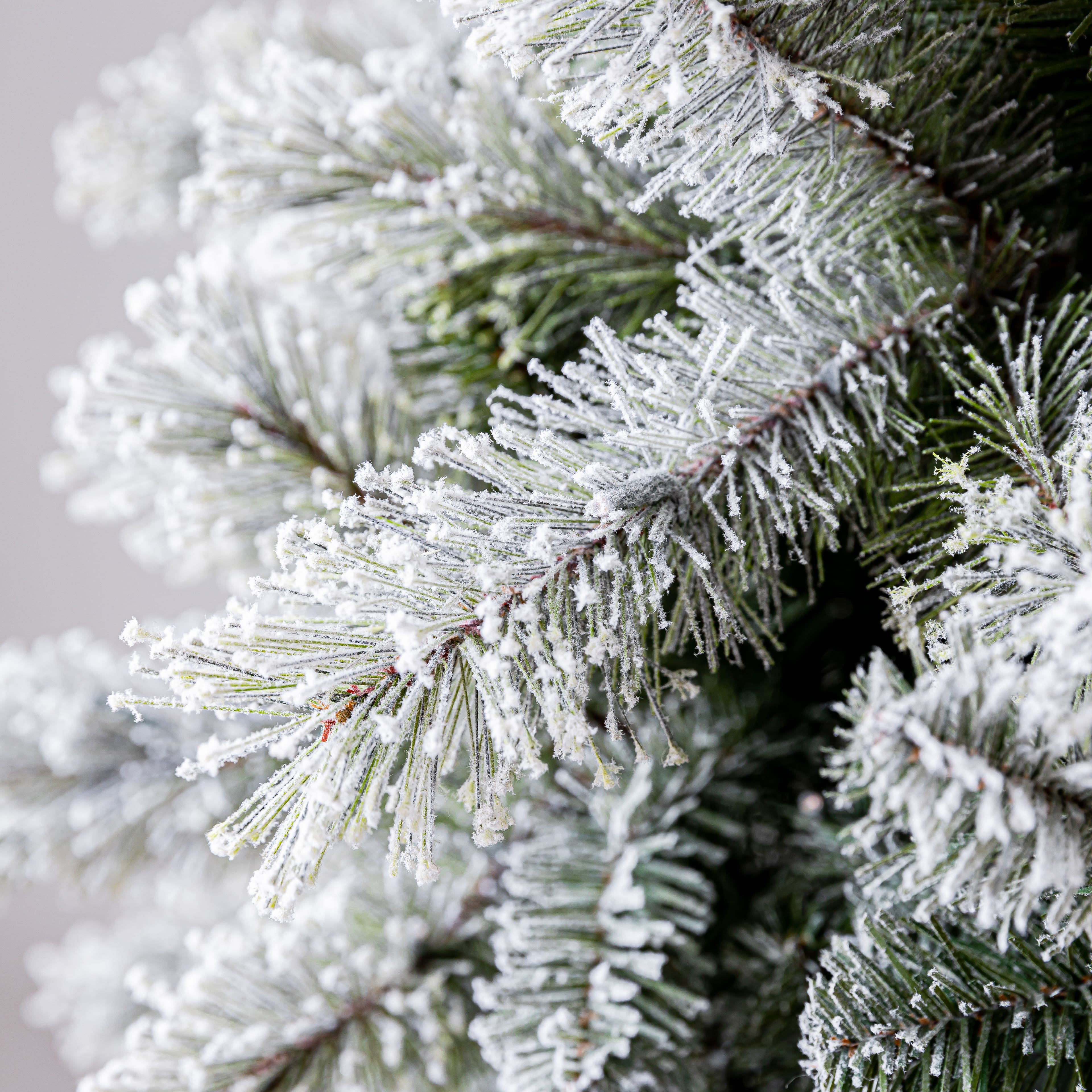 7.5ft. Pre-Lit Montreal Flocked Artifical Christmas Tree, LumaDazzle&#x2122; Color Changing Twinkle LED Lights by Ashland&#xAE; 