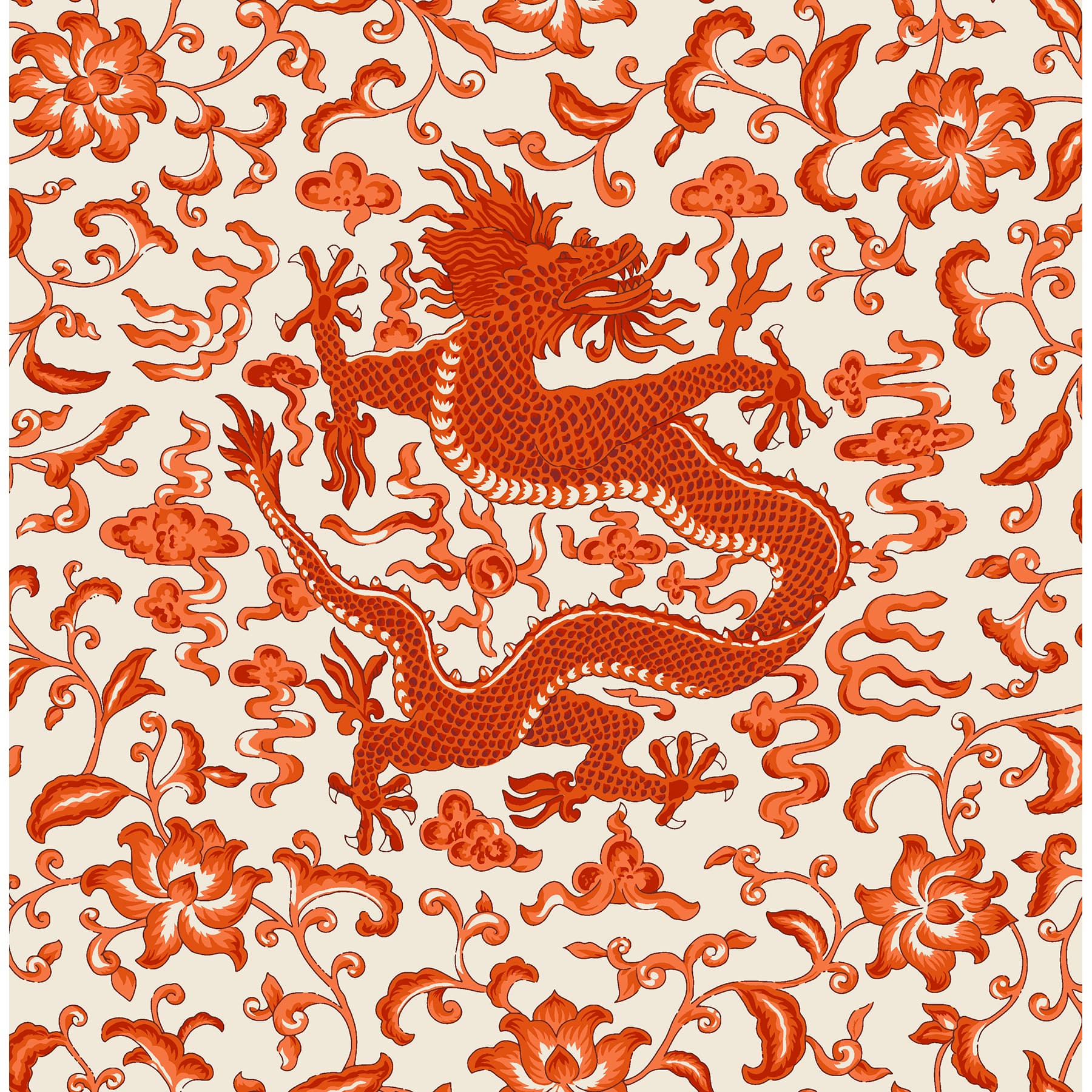 Scalamandre Persimmon Chien Dragon Peel Stick Wallpaper Michaels