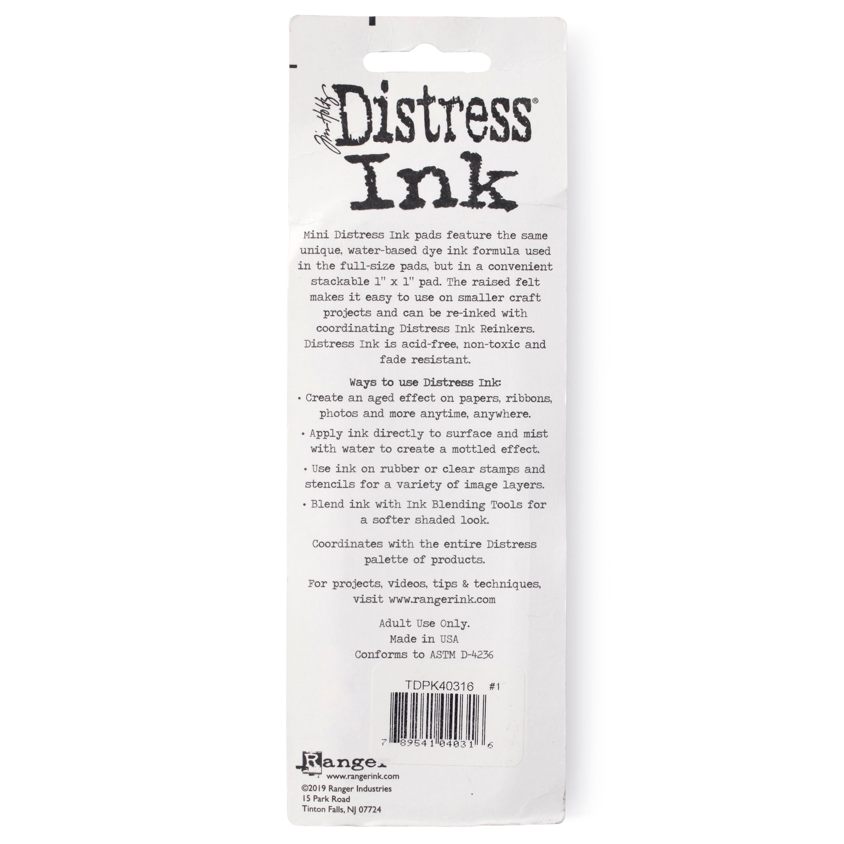 6 Packs: 4 ct. (24 total) Tim Holtz&#xAE; Distress Ink Pad Mini Kit #1