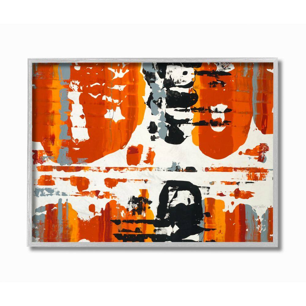 Stupell Industries Burnt Orange Momentum Gray Framed Wall Art