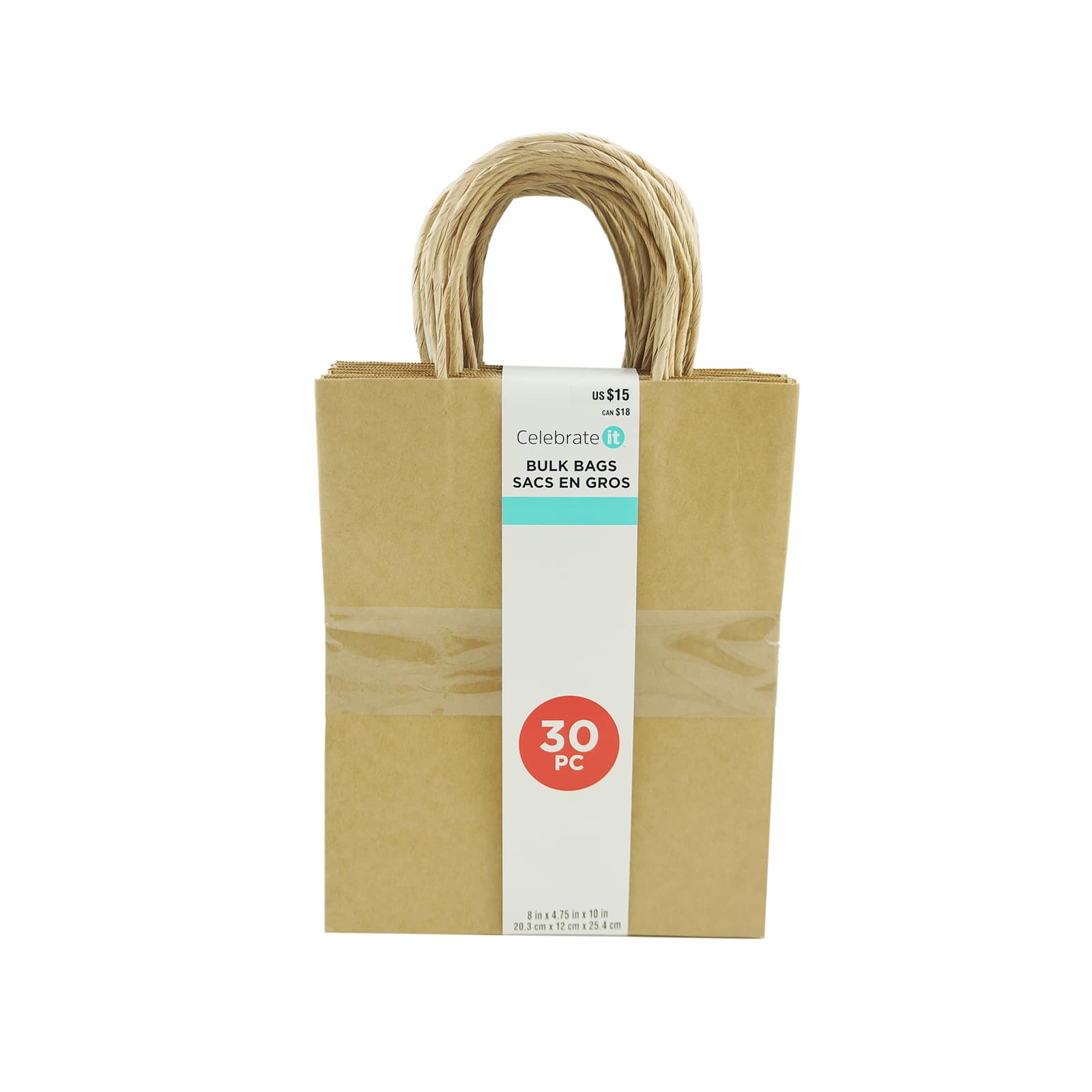 *FREE SHIPPING* 10 50 100 Kraft Paper Gift Craft Carry Bags Twist Handle Medium 